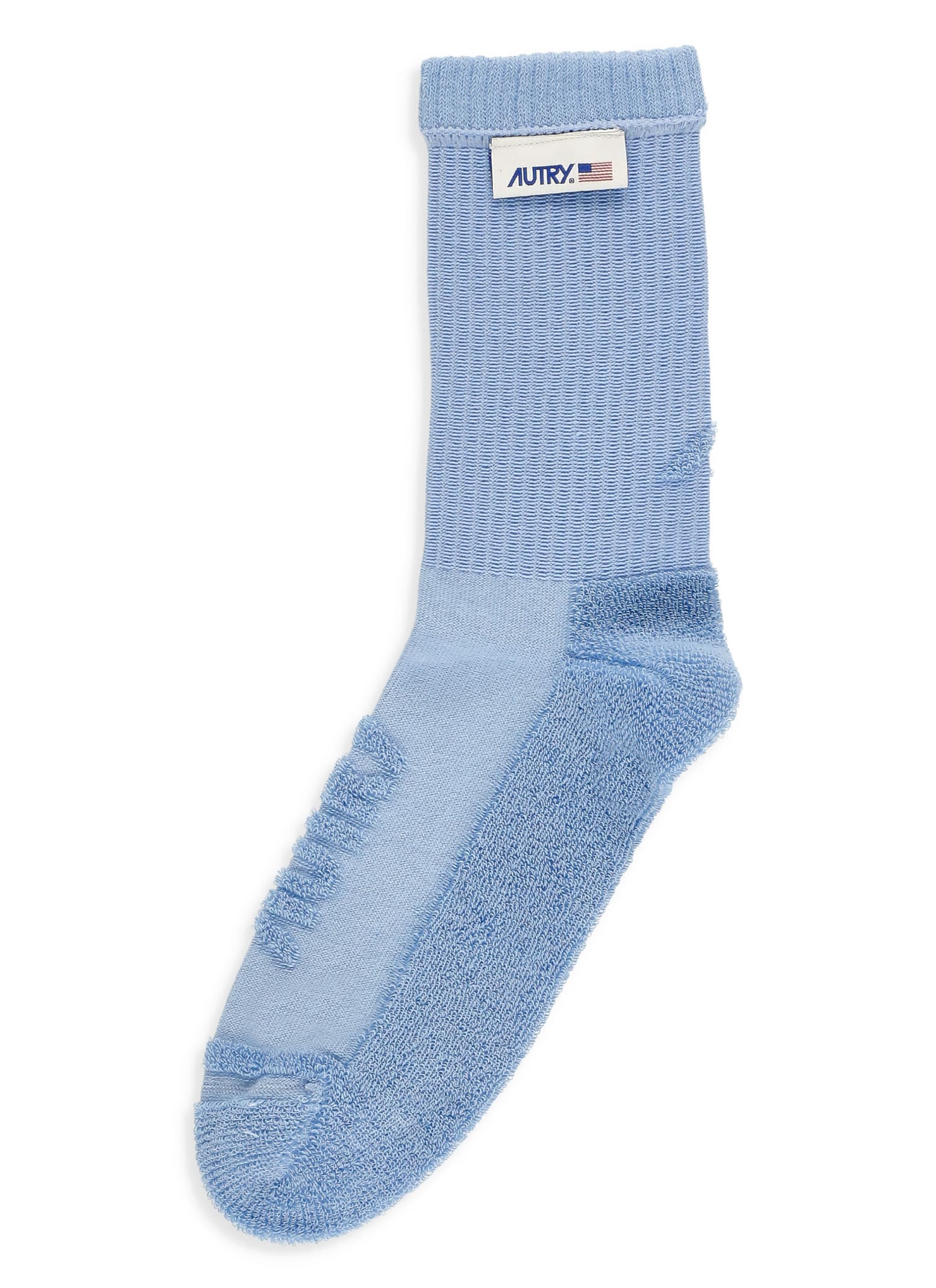 Shop Autry Cotton Socks In Light Blue