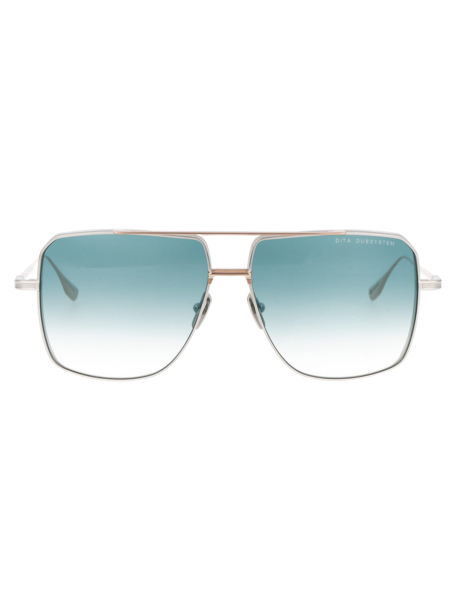 Shop Dita Dubsystem Sunglasses In Silver - Rose Gold