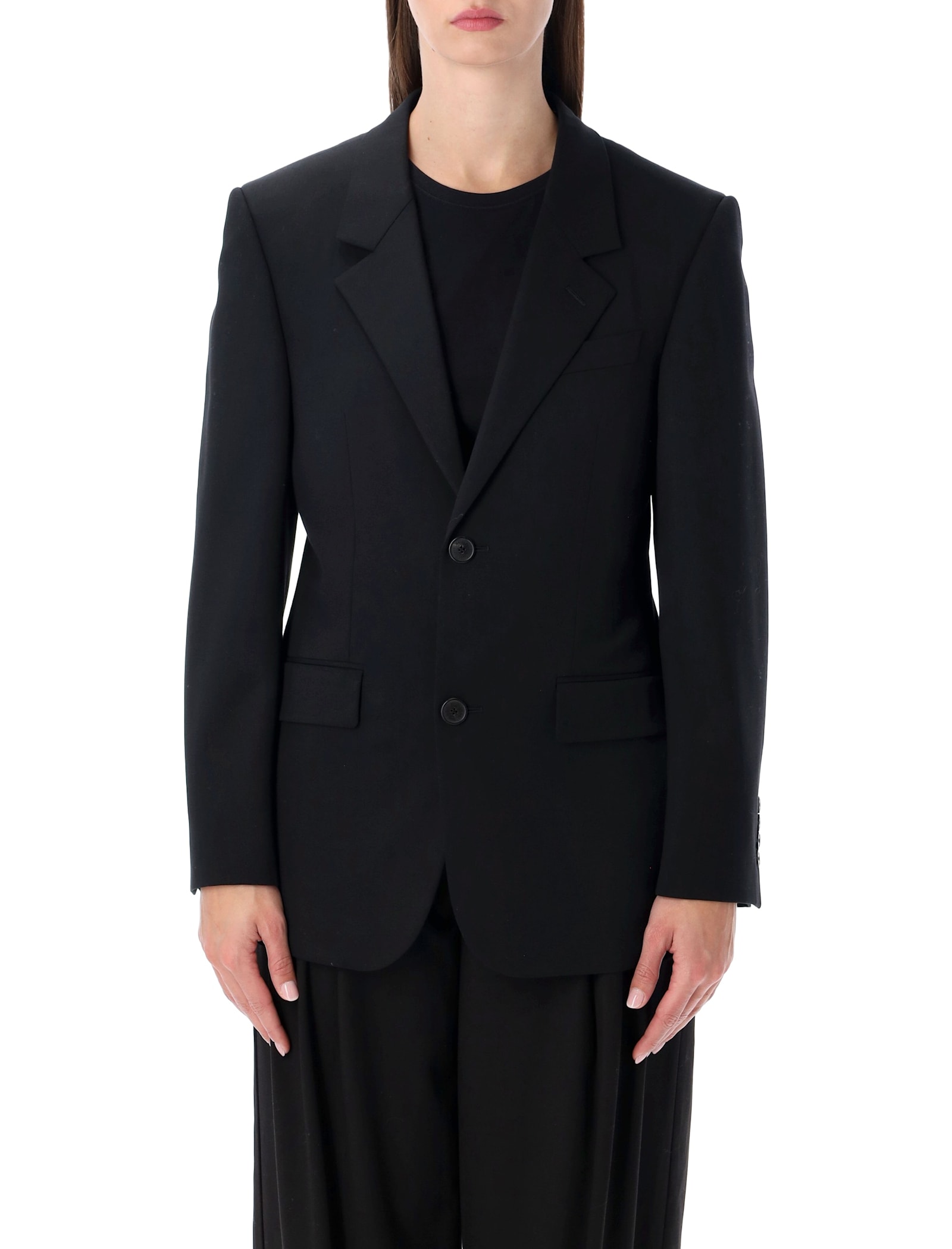 Balenciaga Standard Single-breasted Tailored Blazer In Black In Black