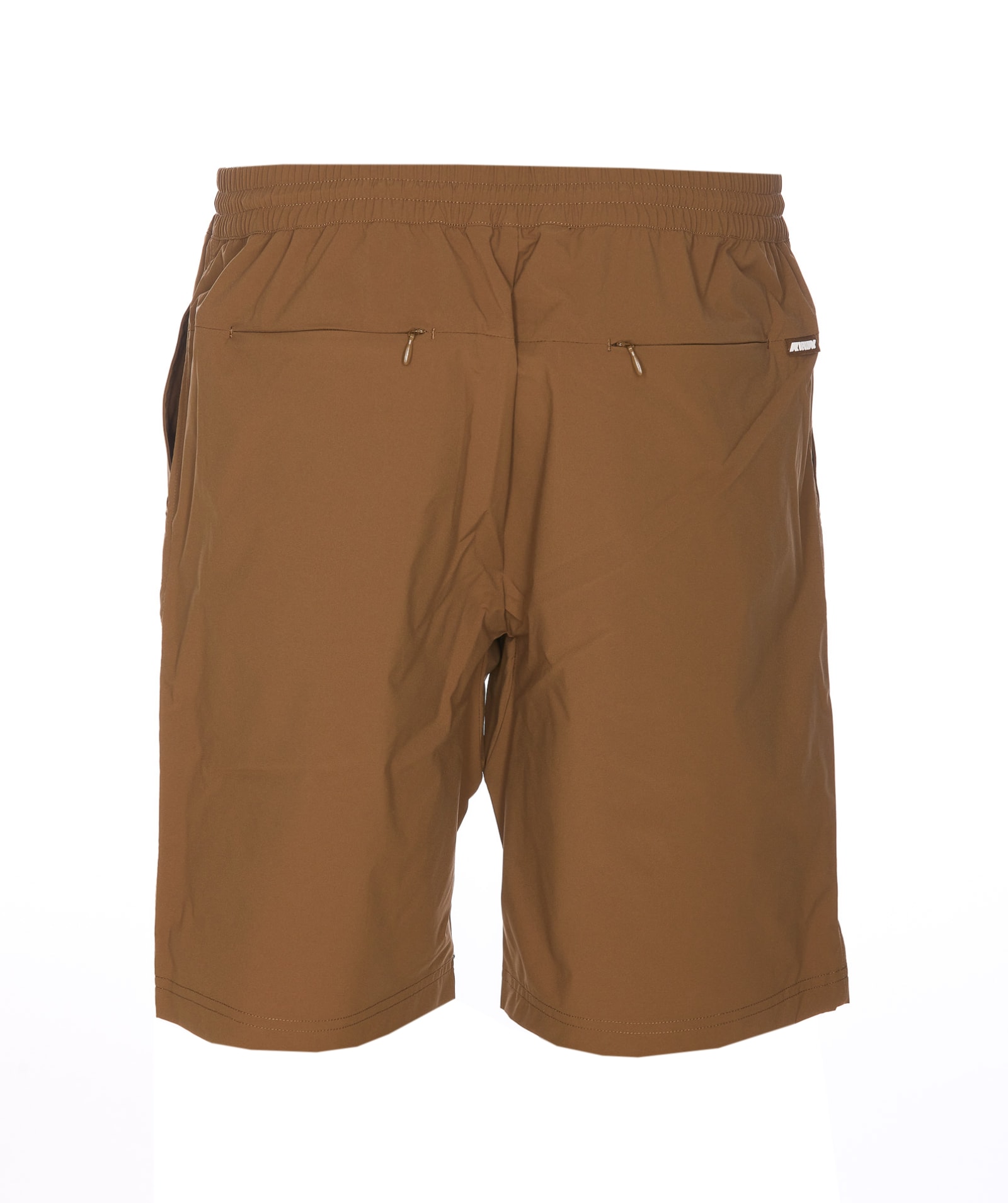 Shop K-way Remisen Logo Shorts In Brown