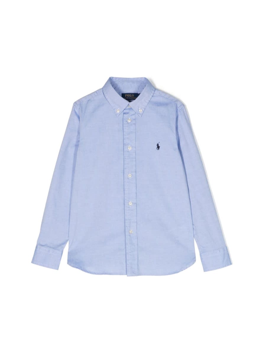 Shop Ralph Lauren Slim Fit-tops-shirt In Blue