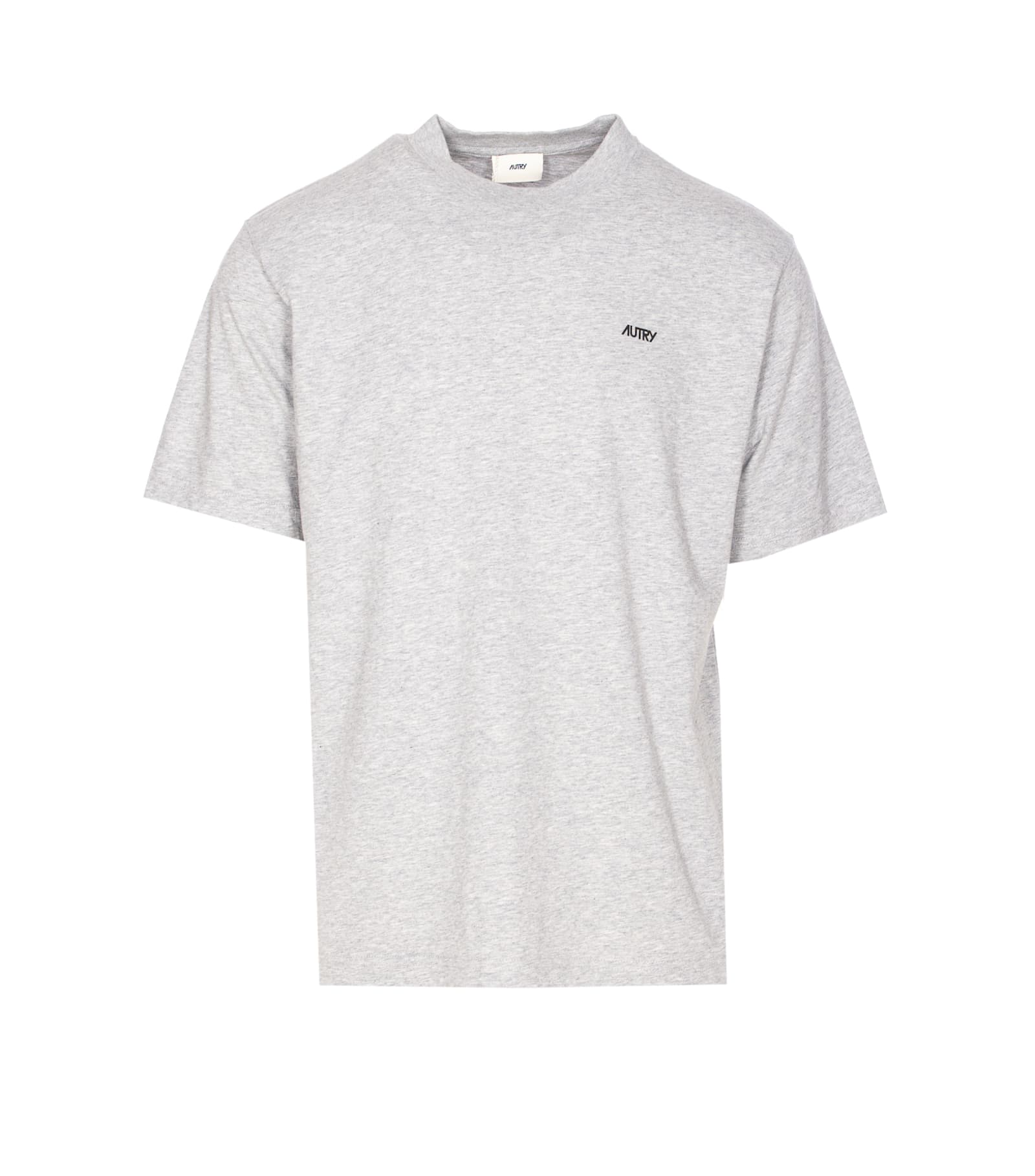 Autry Edelweiss Crew-neck Flower-print T-shirt In Gray