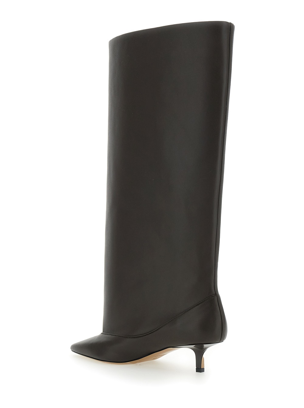 Jacquemus Les Bottes Tourni Brown Boots With Pointed Toe And Low Stiletto Heel In Leather Woman In Brown