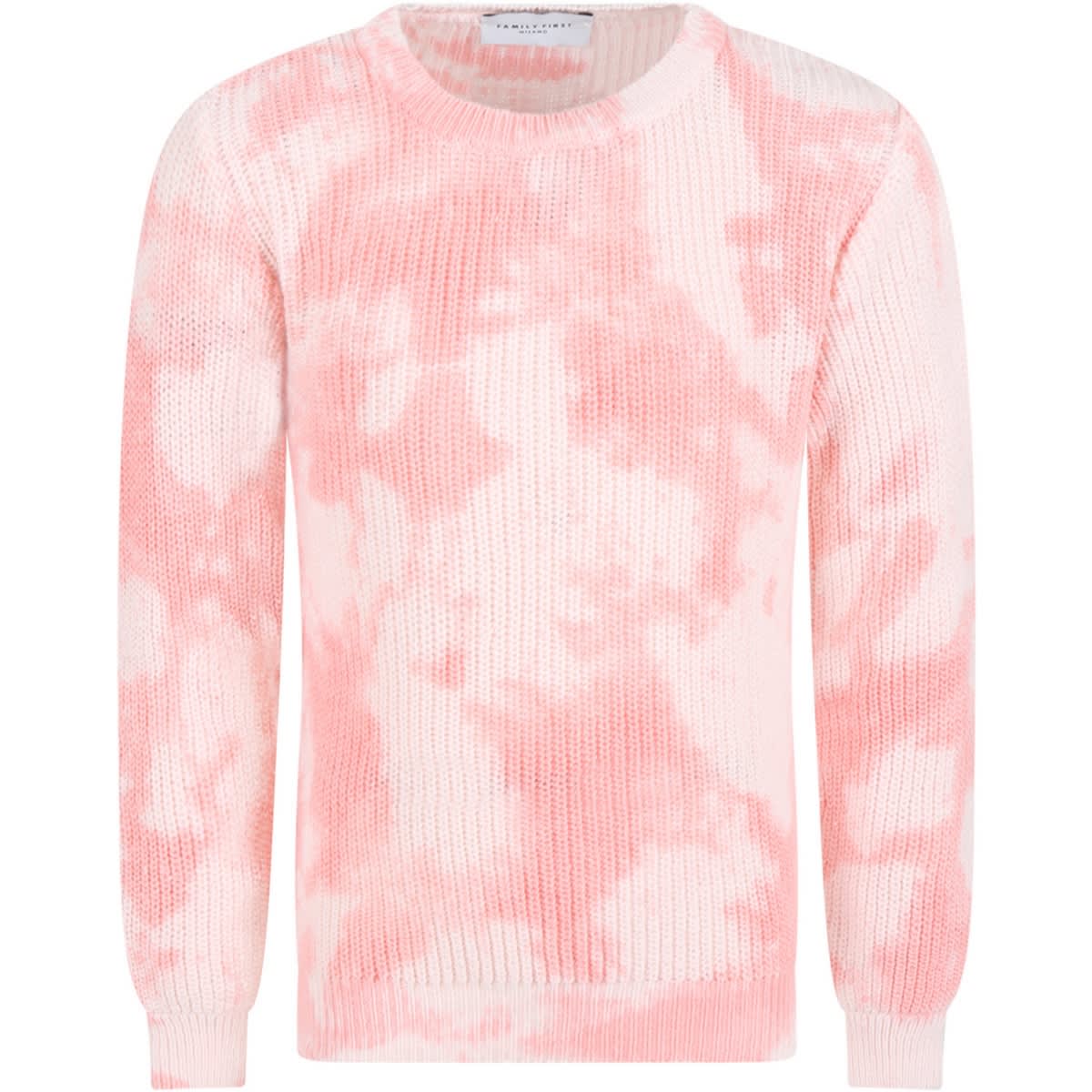 Family First Milano Pink Sweater Tie Dye For Girl