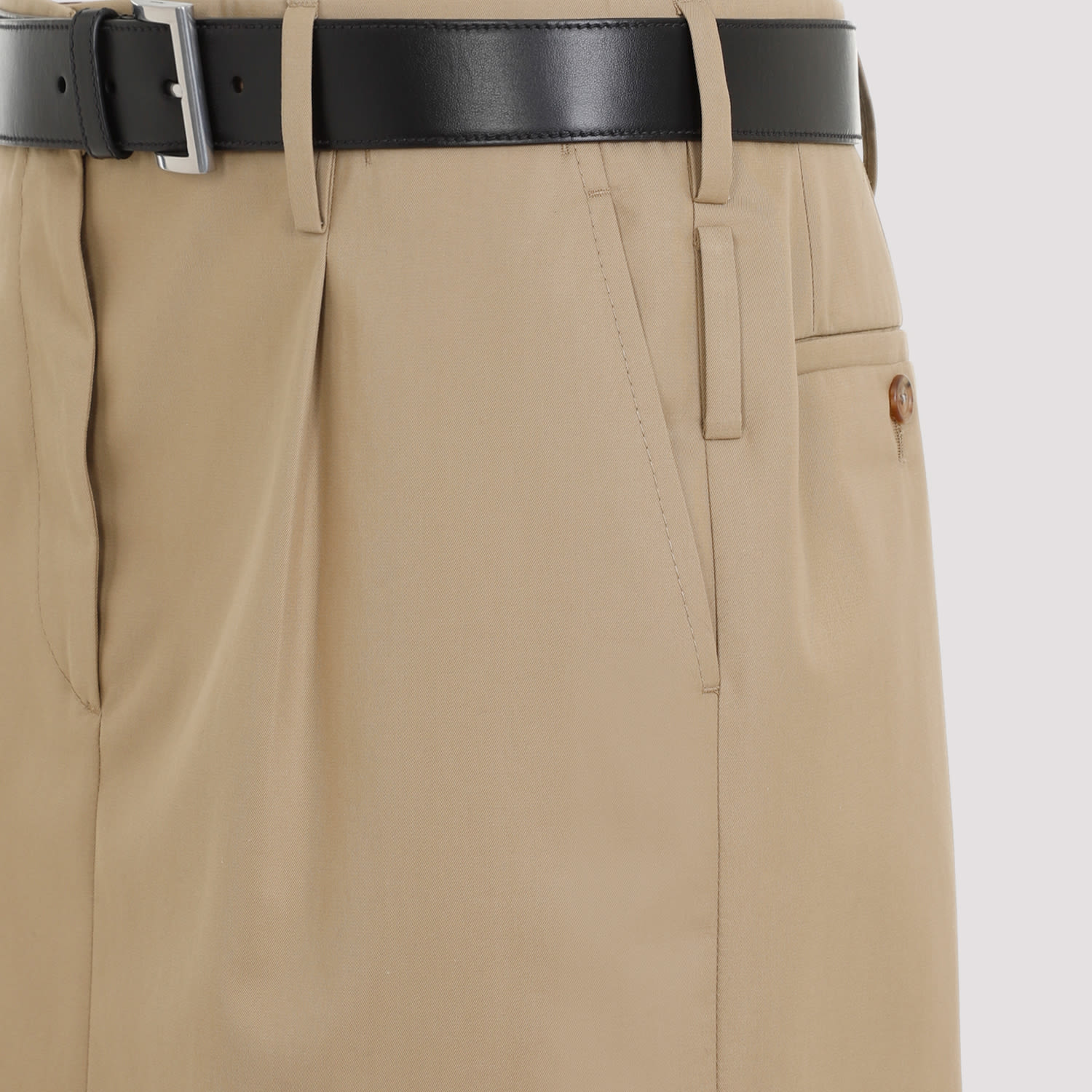Prada Brown Rope Cotton Skirt In Corda