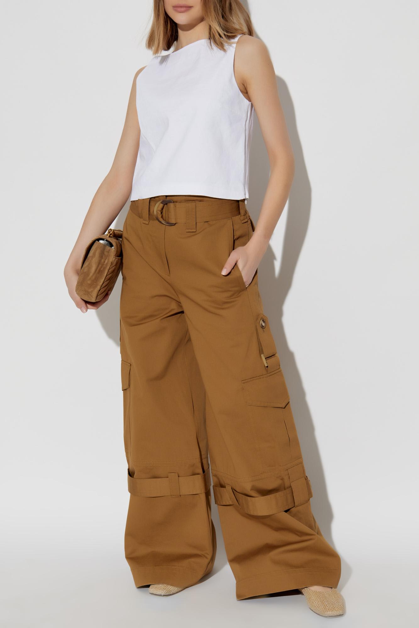 Zimmermann Illuminate Cargo Pant In Khaki In Green