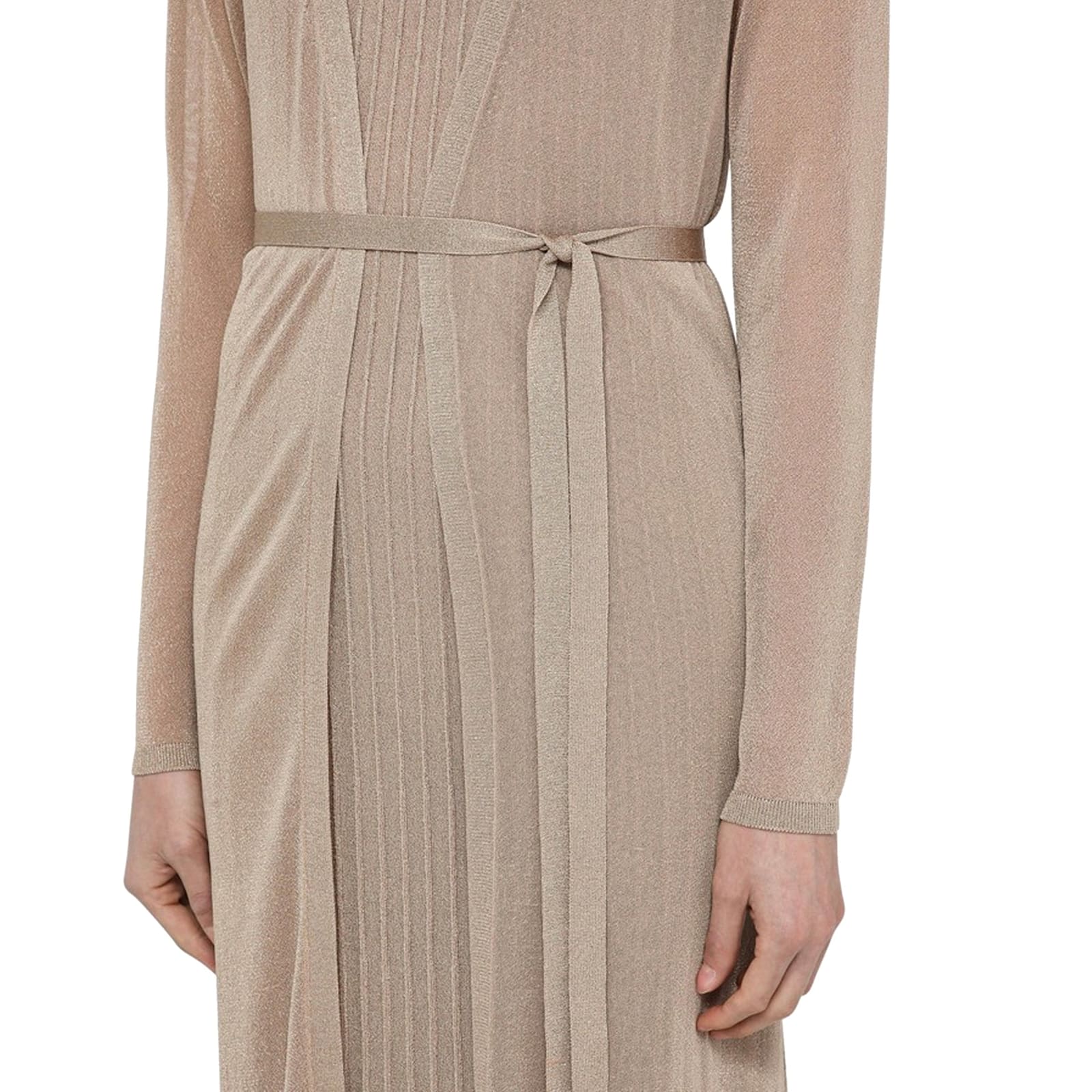 Max Mara Lurex Robby Cardigan In Beige