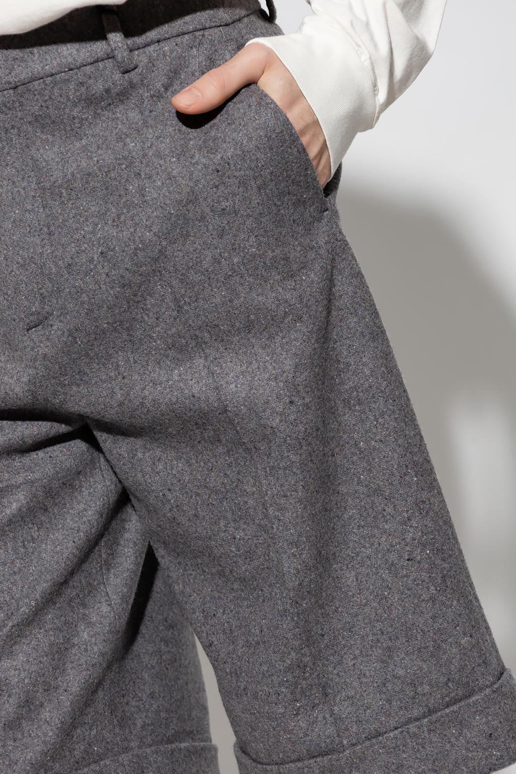 Gucci Tailored Cashmere-wool Shorts In Grey