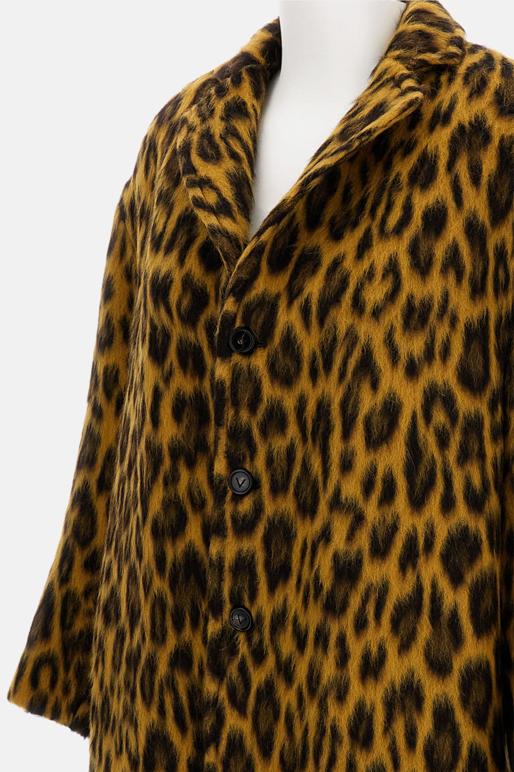 Bottega Veneta Leopard-print Alpaca Coat In Animal Print