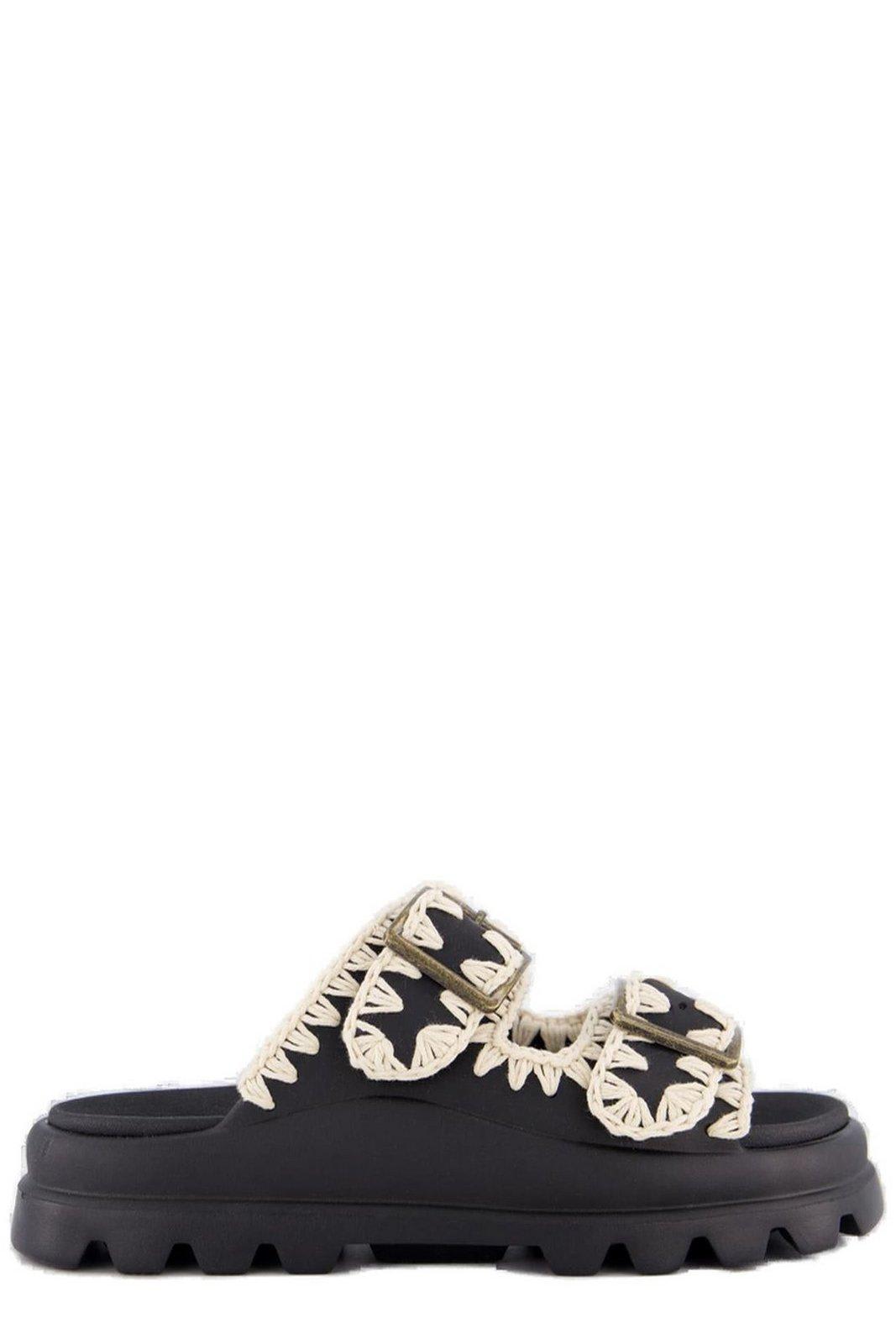 Mou Eva One-piece Buckled Slides