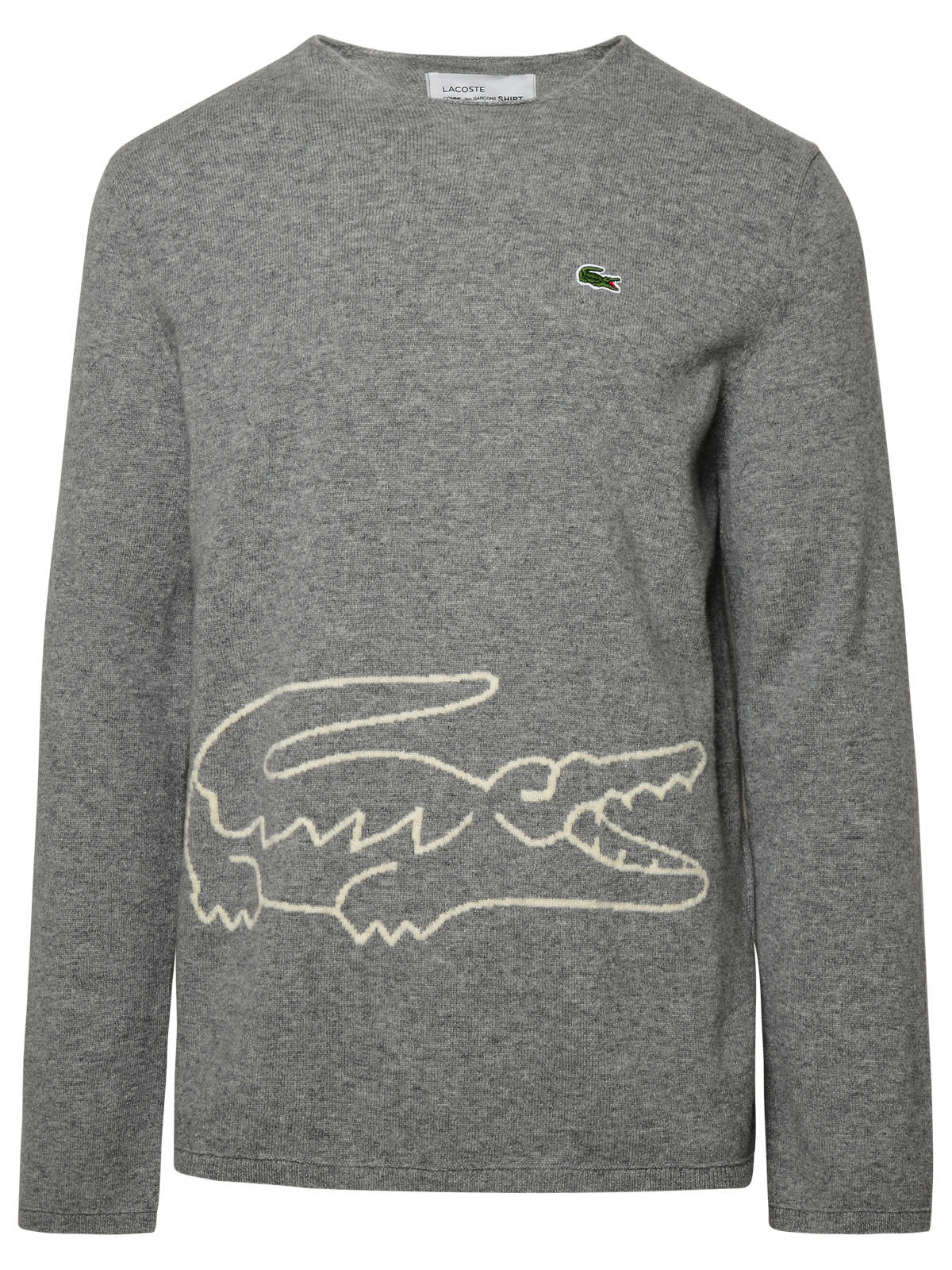 Shop Comme Des Garçons Shirt Grey Wool Sweater