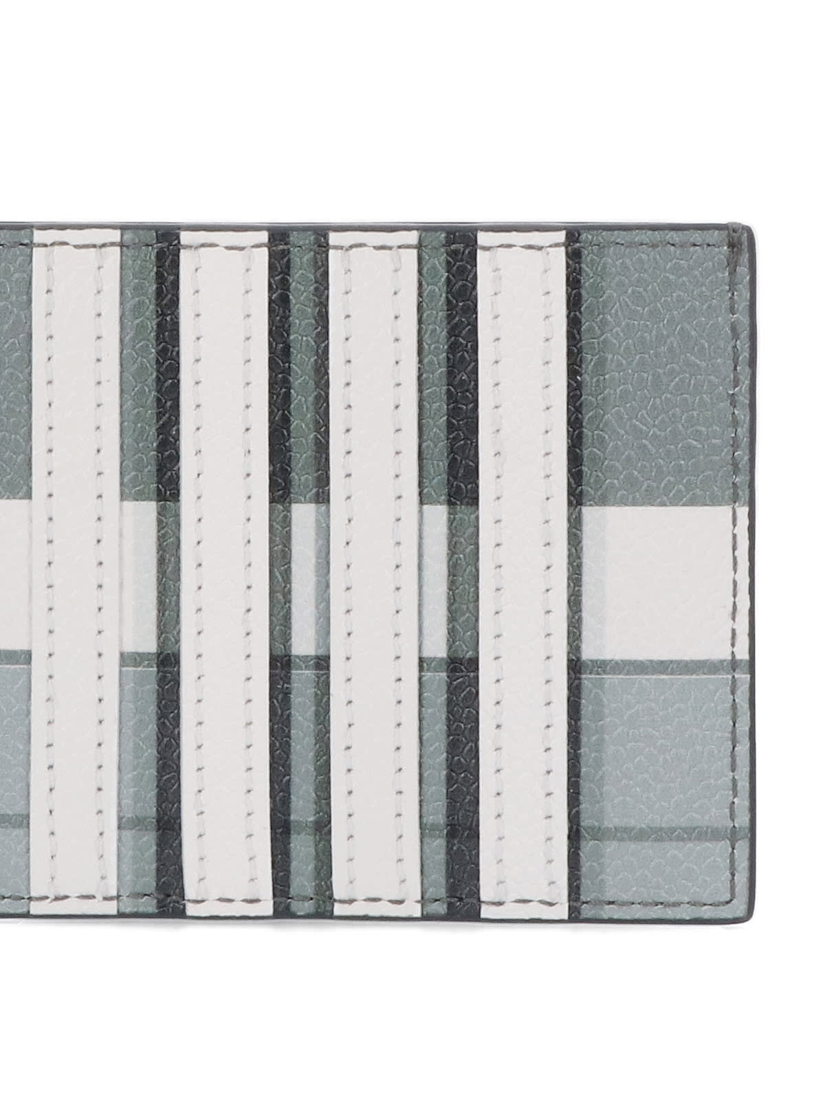 Shop Thom Browne 4-bar Card Holder In Gray