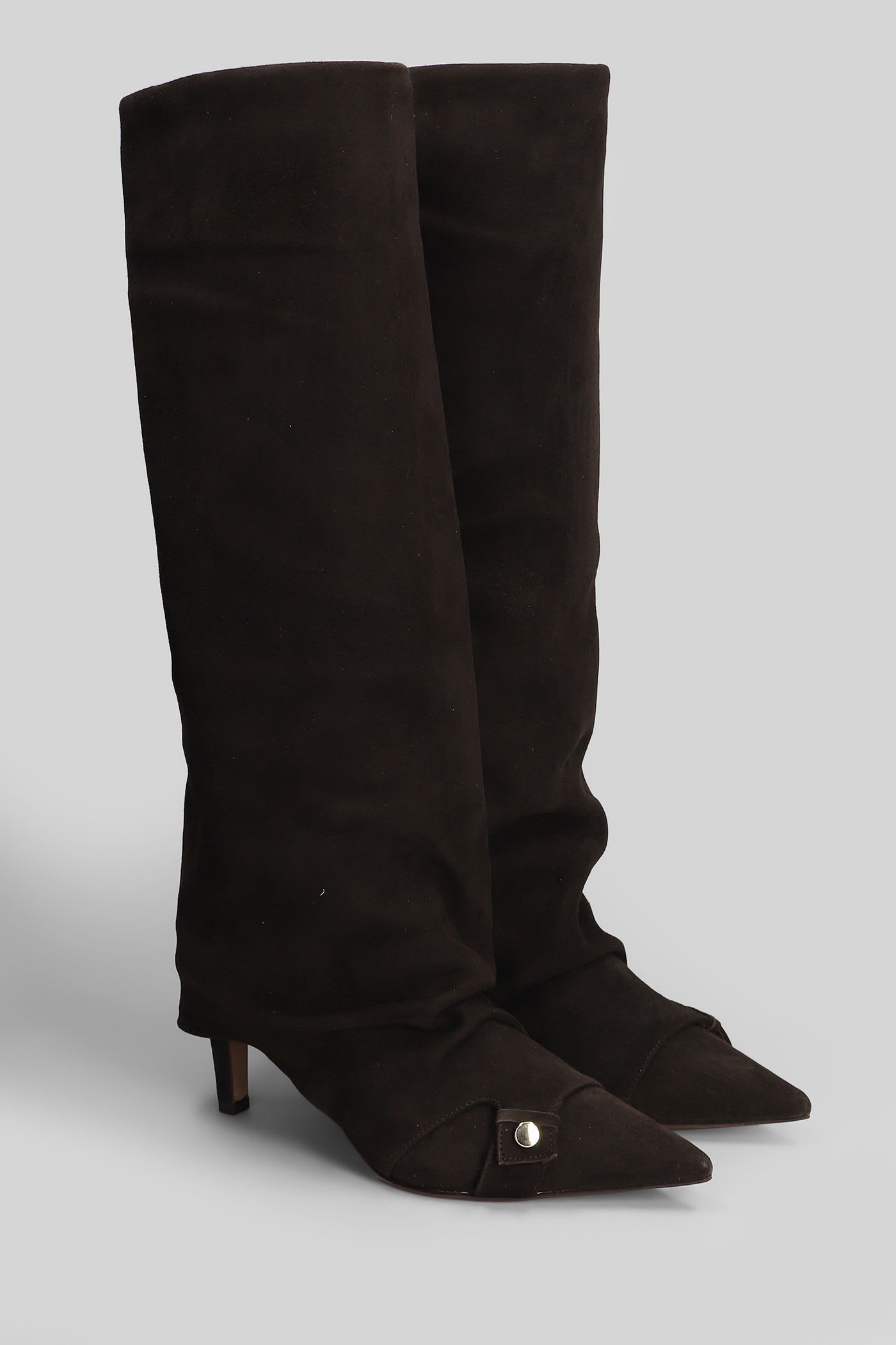 The Seller High Heels Boots In Brown Suede In Brown