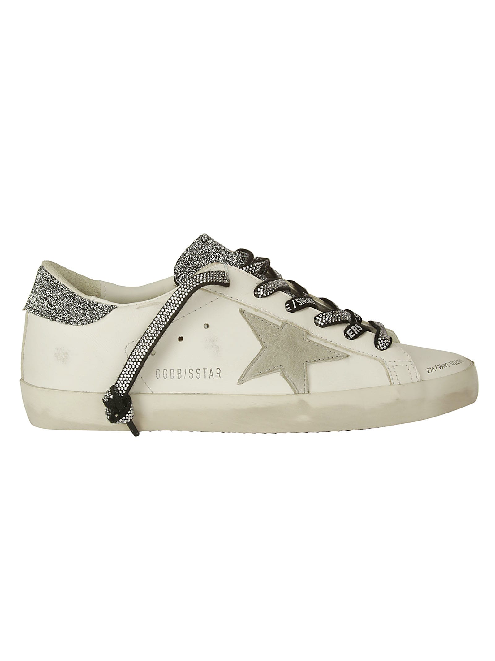 Golden Goose Super-star Leather Upper In White