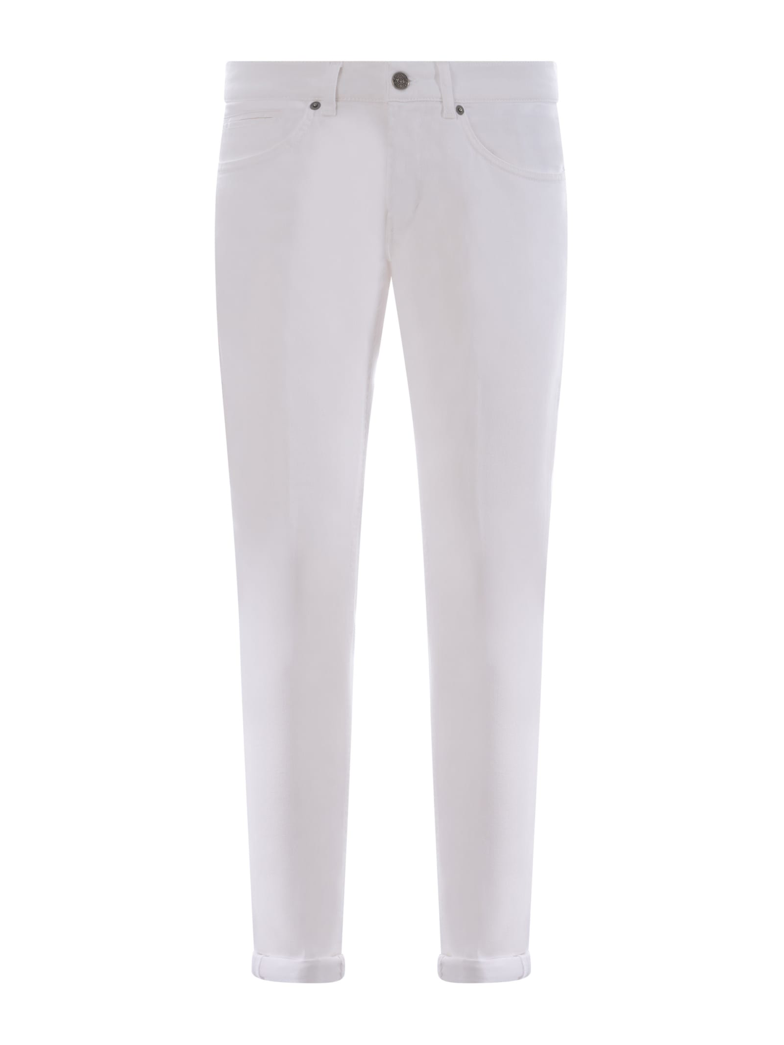 Dondup Jeans  George In Stretch Denim In White