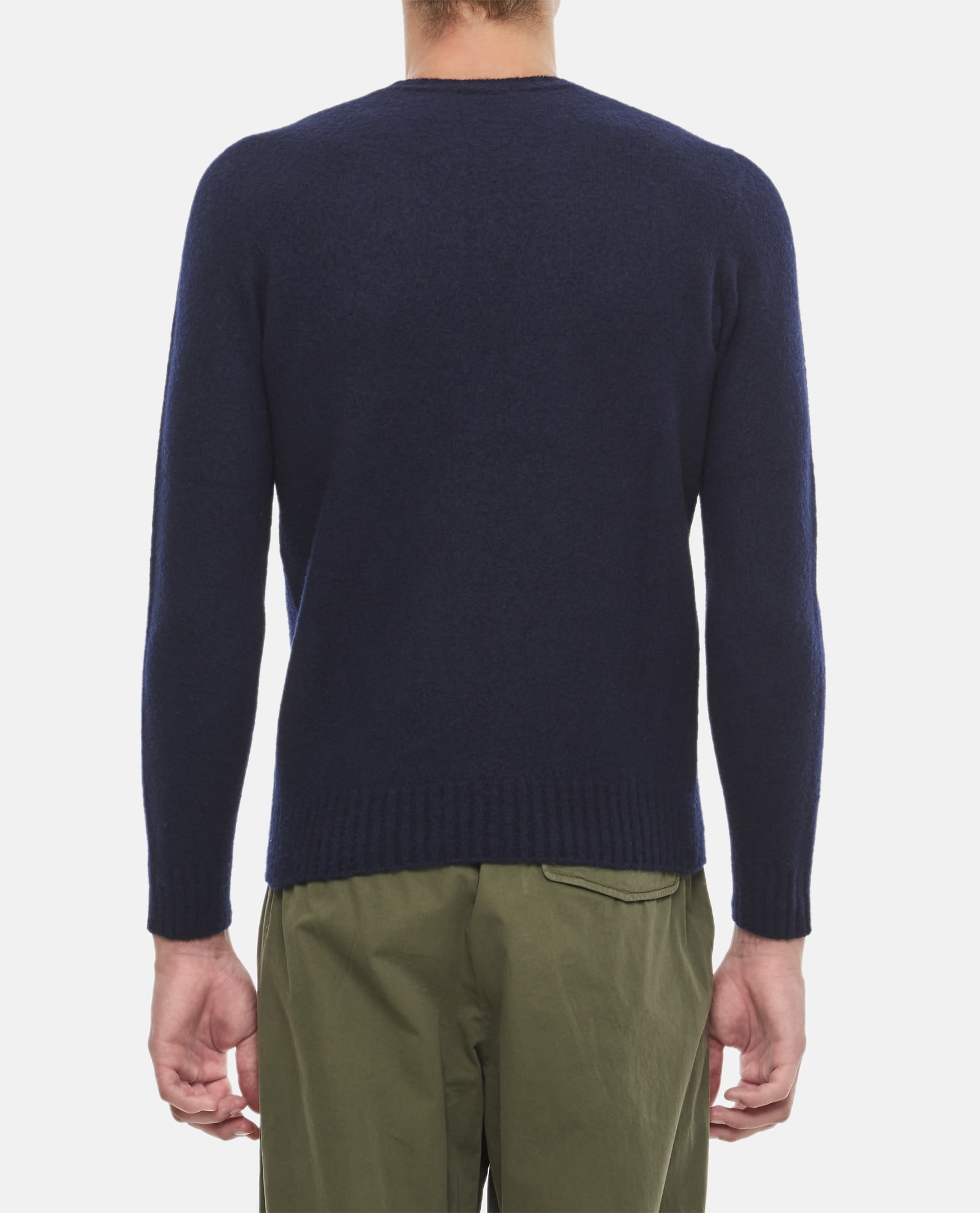 Shop Drumohr Crewneck Wool Sweater In Blue