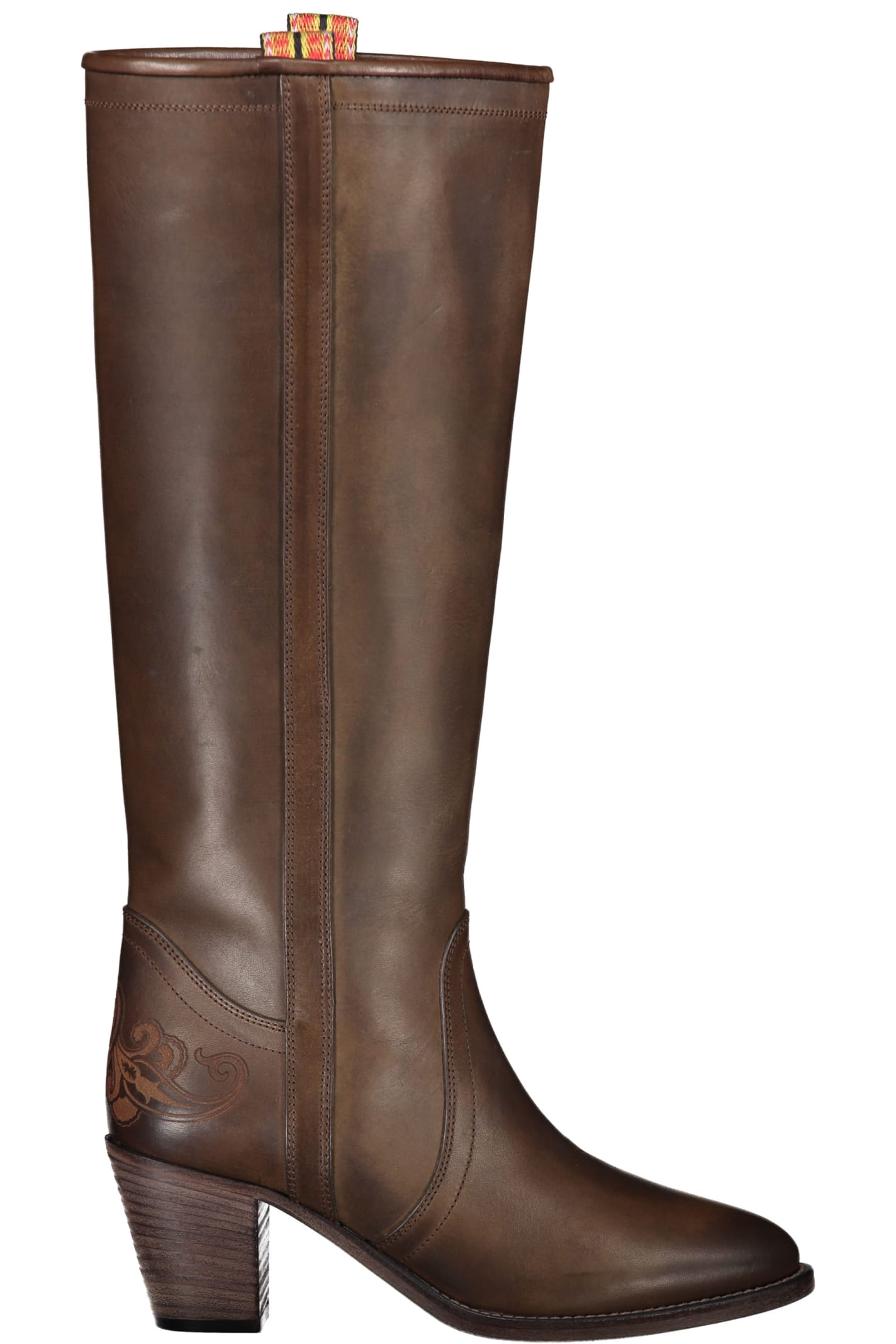 Etro Leather Boots In Brown