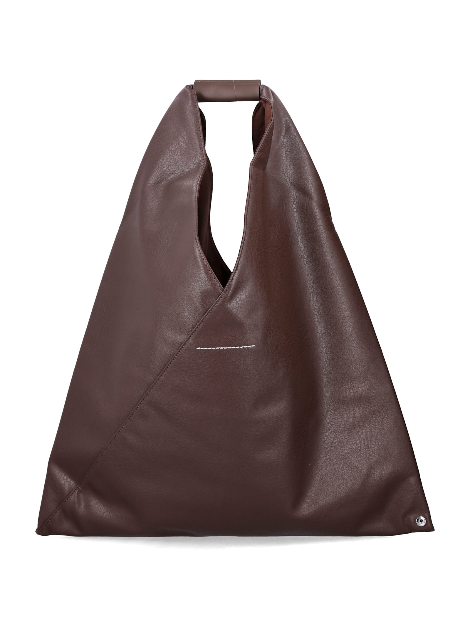 Mm6 Maison Margiela Japanese Classic Leather-effect Bag In Brown