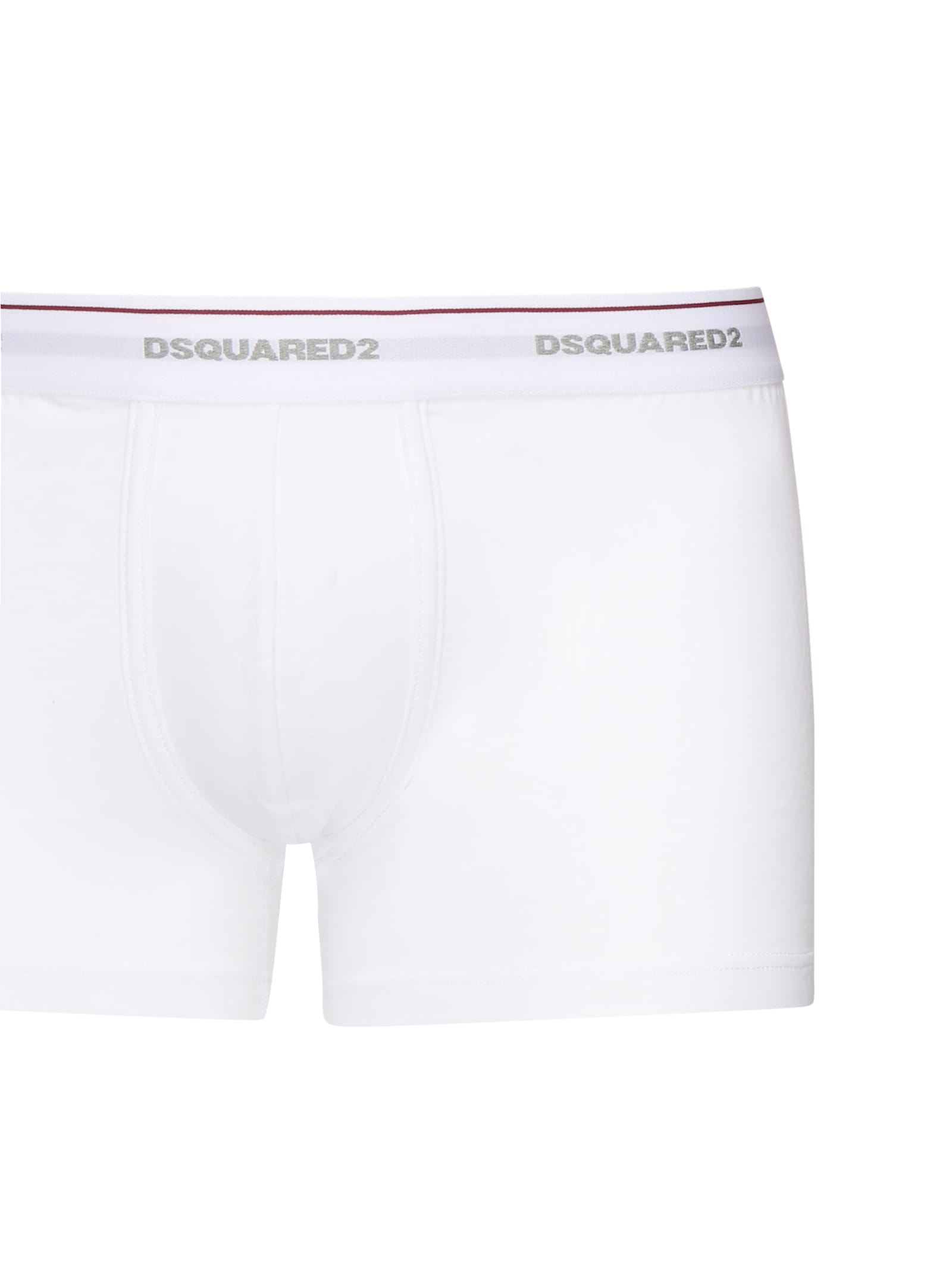 Dsquared2 Pack Of 3 Cotton Blend Boxer Briefs In White