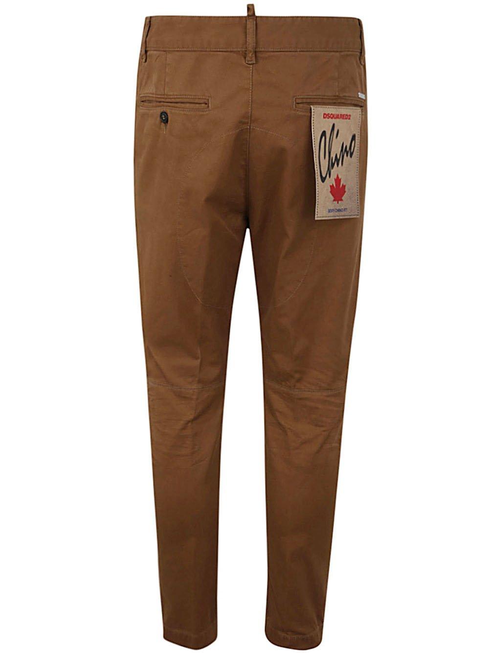 Shop Dsquared2 D2 Sexy Tapered-leg Chino Pants In Cammello