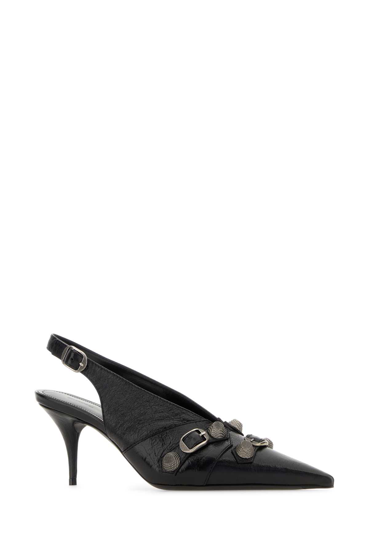 Shop Balenciaga Black Leather Cagole Pumps In 1081