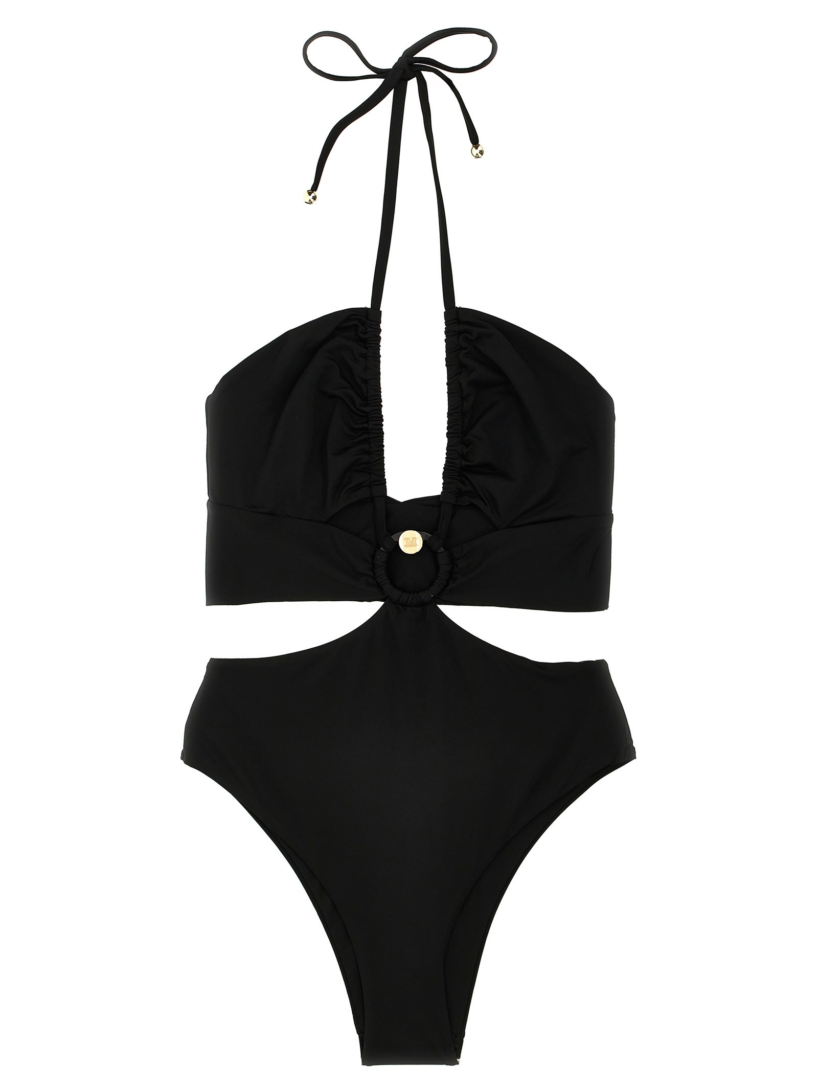 Shop Max Mara Cleopatra One-piece Swimsuit In Black