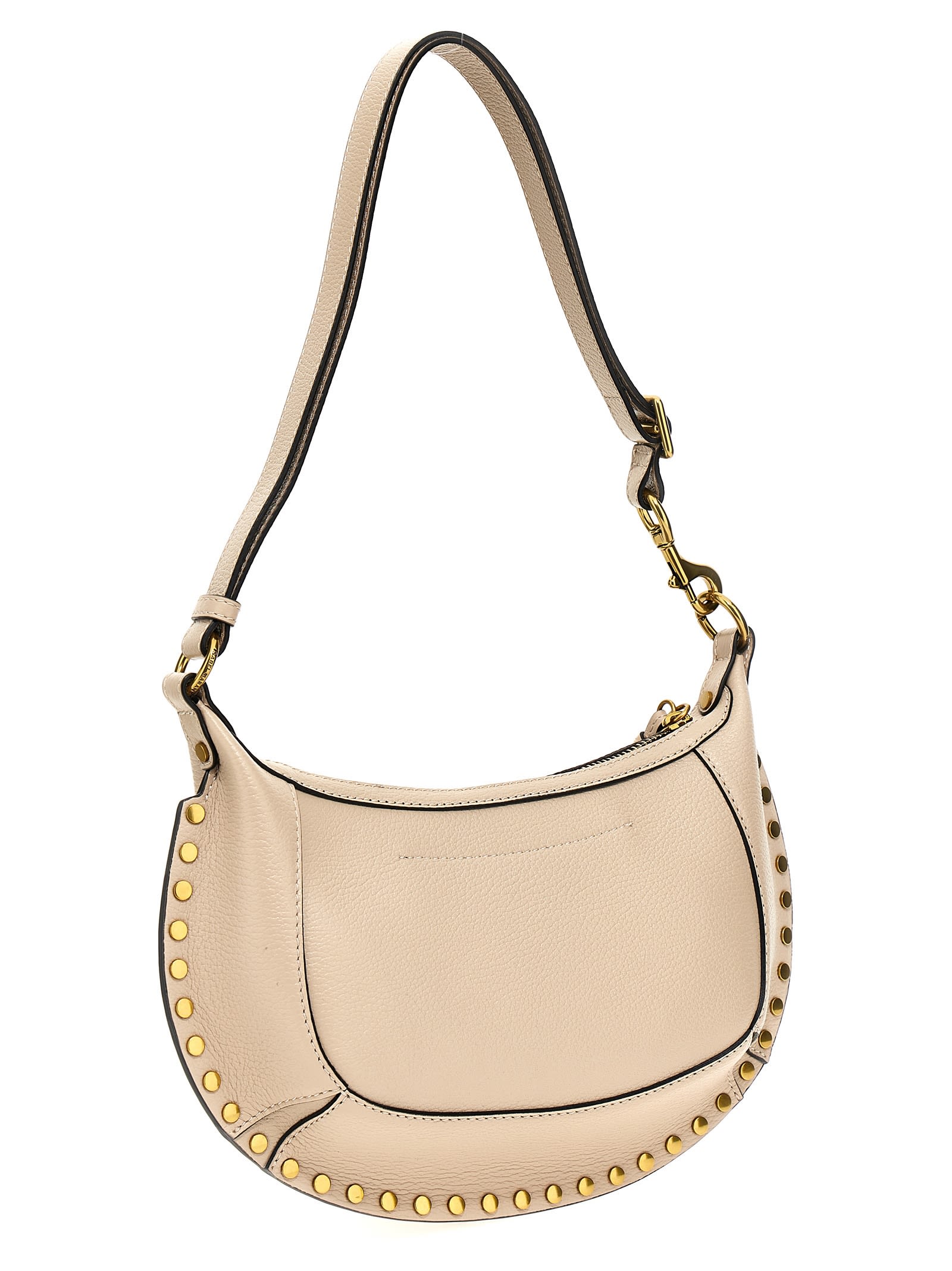Isabel Marant Oskan Moon Leather Shoulder Bag In Beige