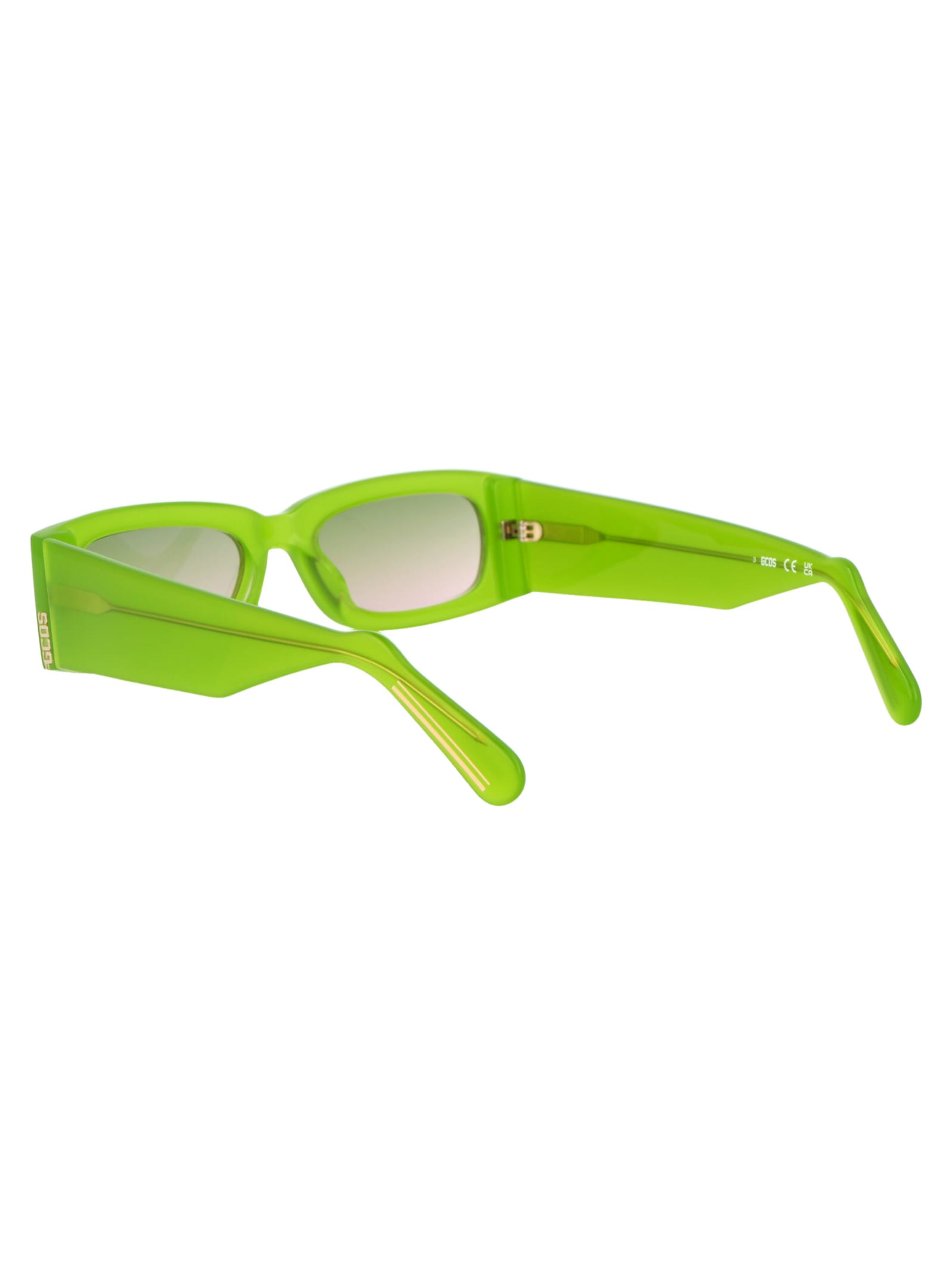 Shop Gcds Gd0020 Sunglasses In 93p Verde Chiaro Luc/verde Grad