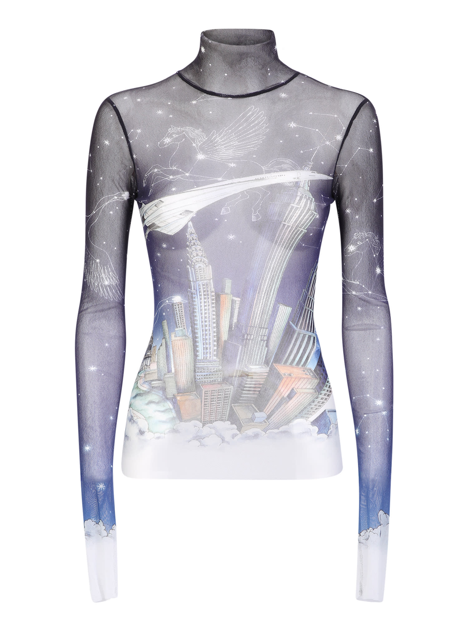 Casablanca All-over Graphic Print Top