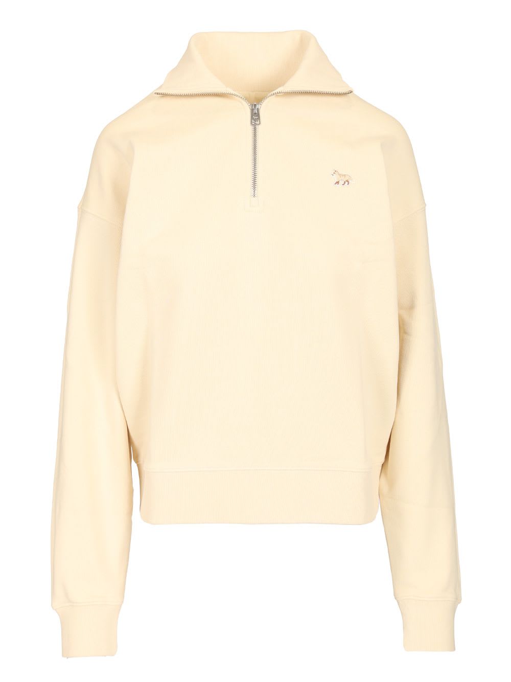 Shop Maison Kitsuné Half Zip Sweatshirt