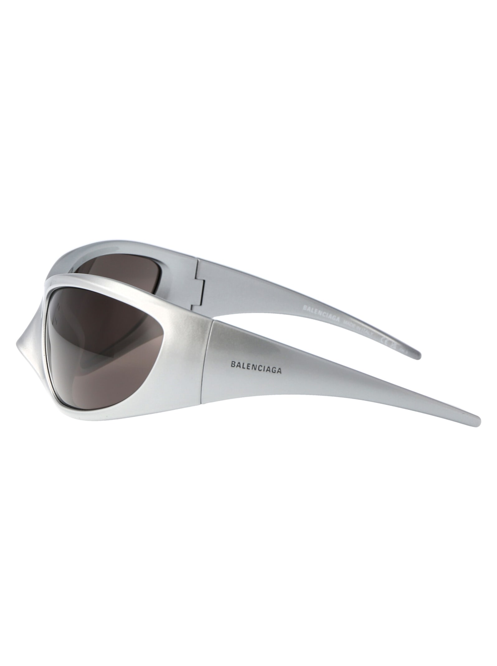 Shop Balenciaga Bb0252s Sunglasses In 005 Silver Silver Grey