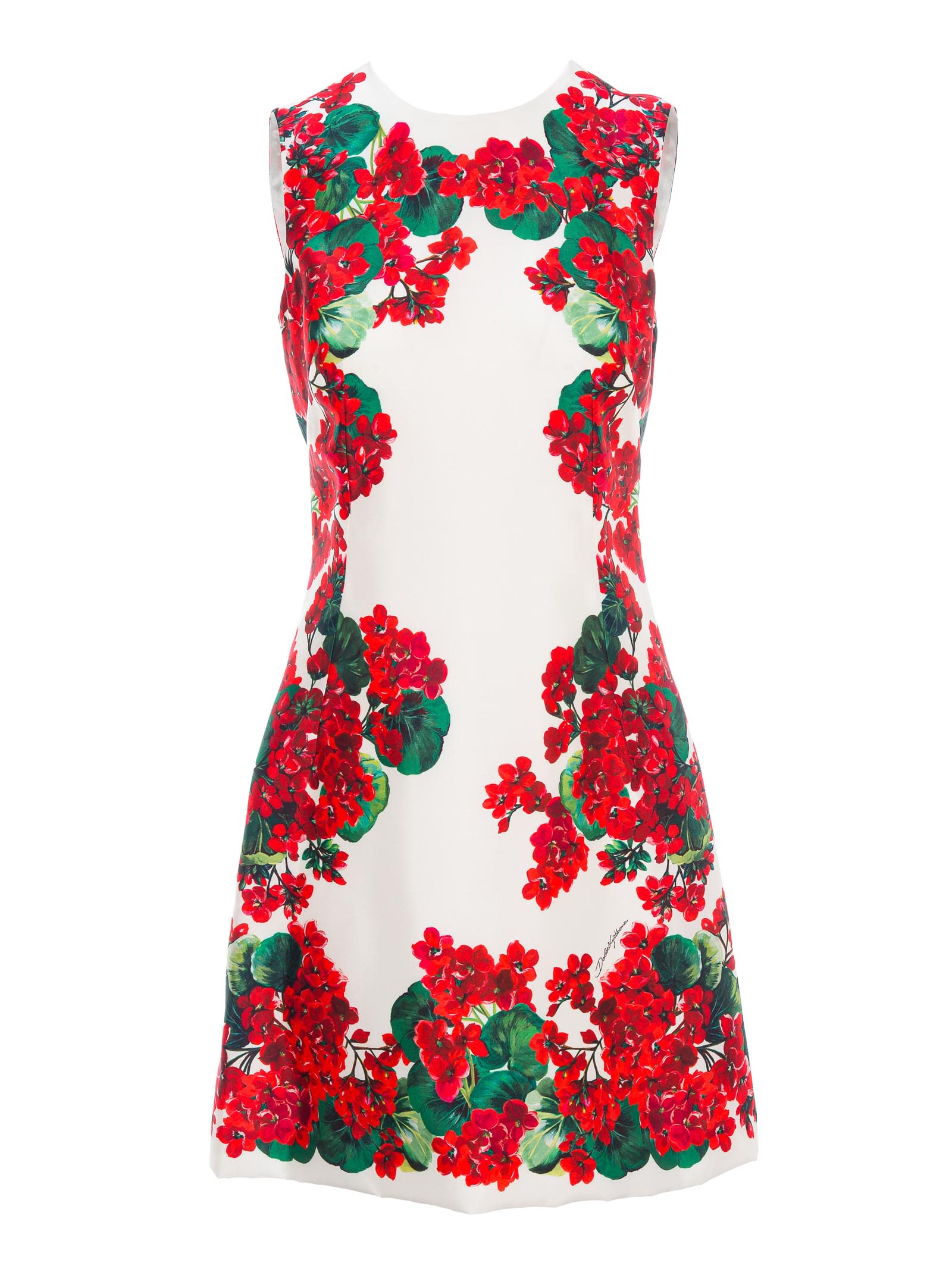 dolce and gabbana red floral dress