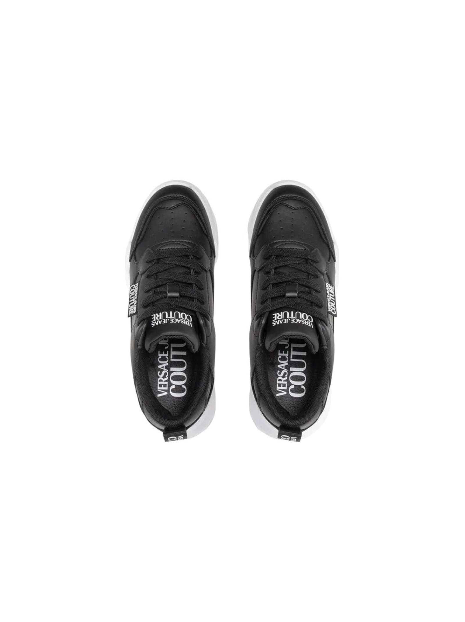 Shop Versace Jeans Couture Womens Sneakers In Black