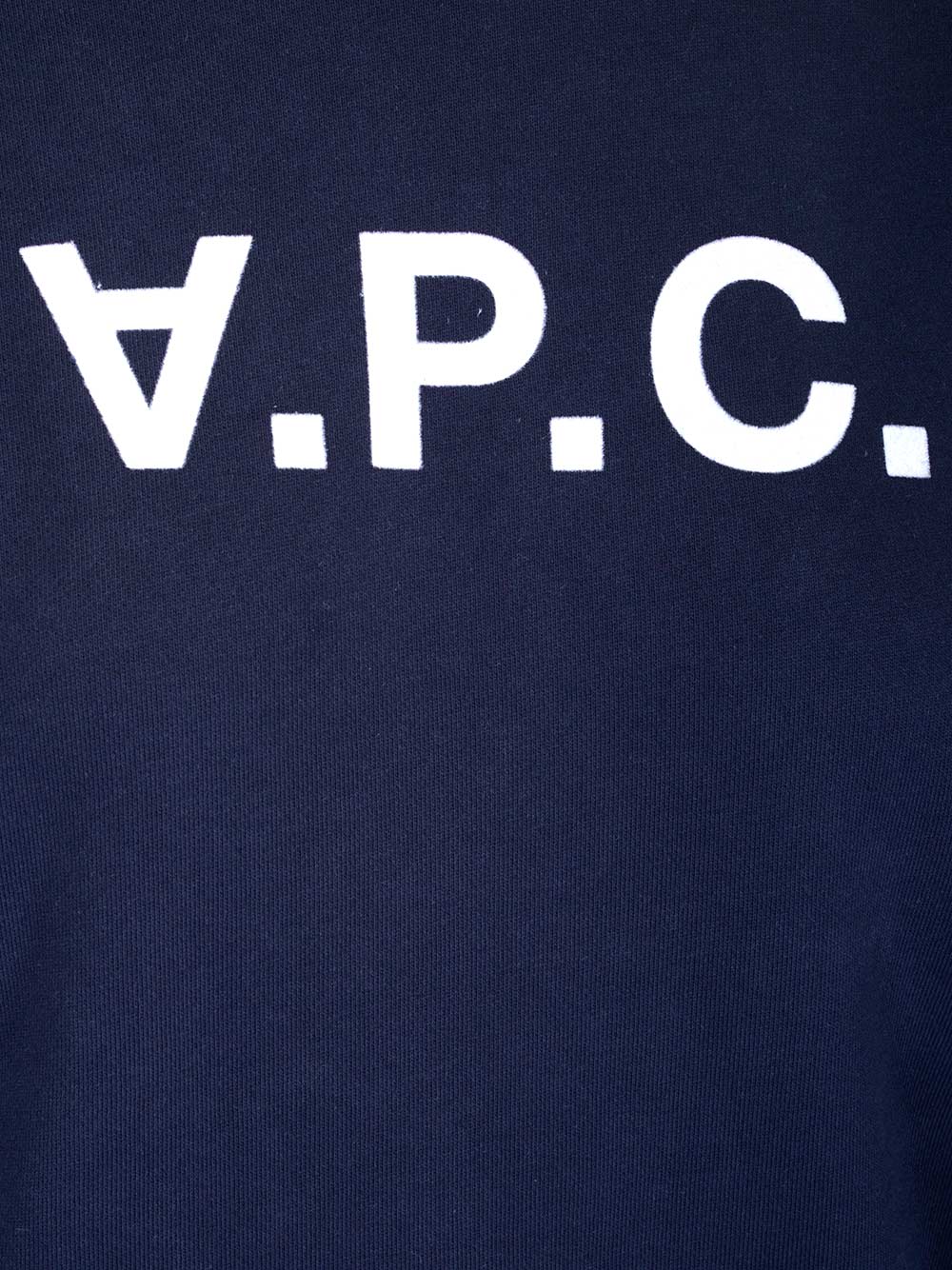 Shop Apc Sweatshirt With Logo In Dark Navy