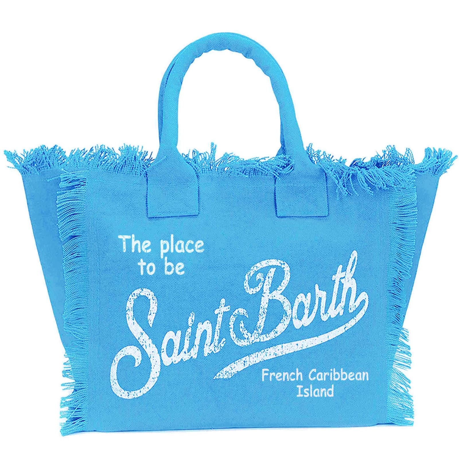 MC2 Saint Barth Vanity Turquoise Canvas Shoulder Bag
