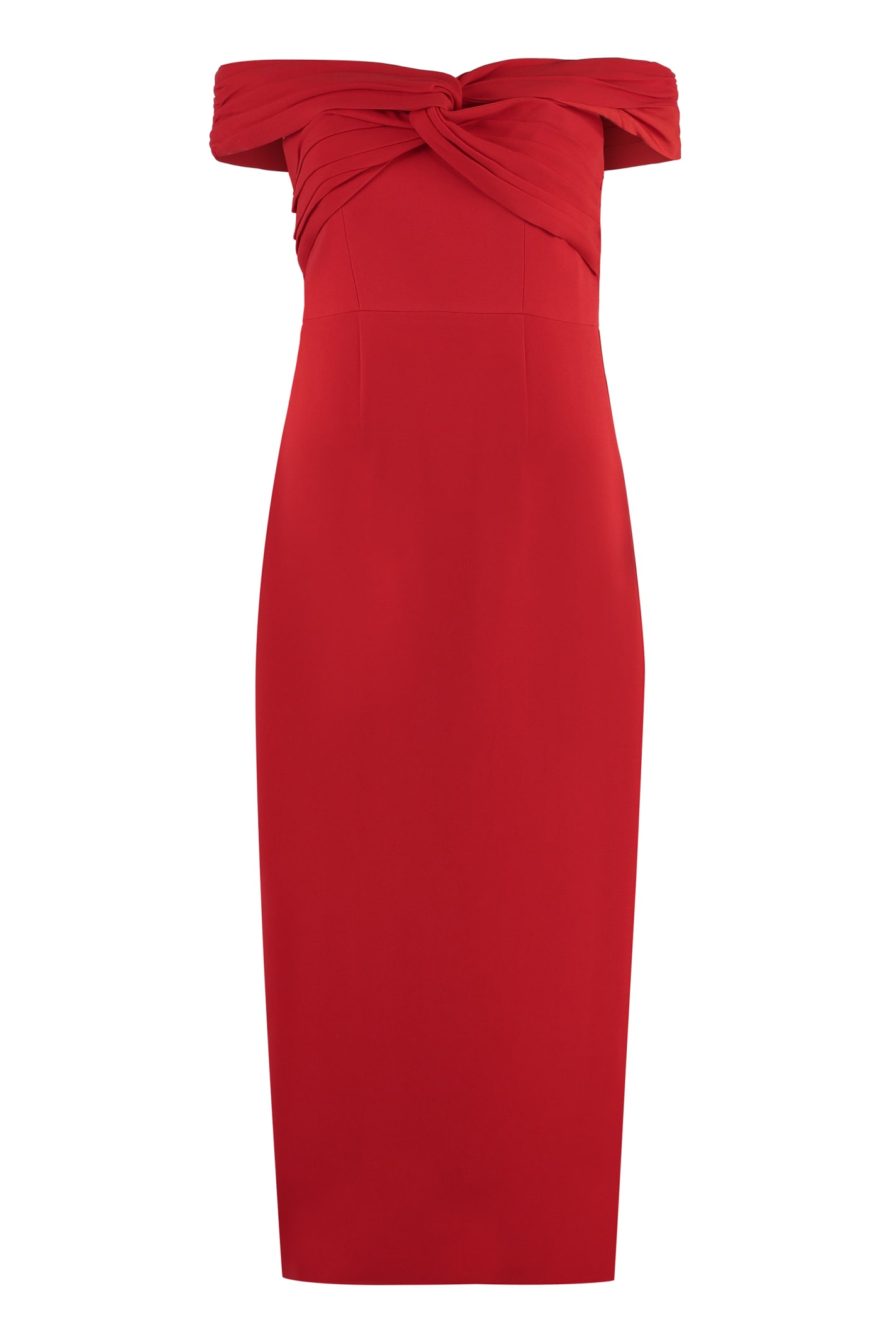 Shop Self-portrait Pencil Dress In Red