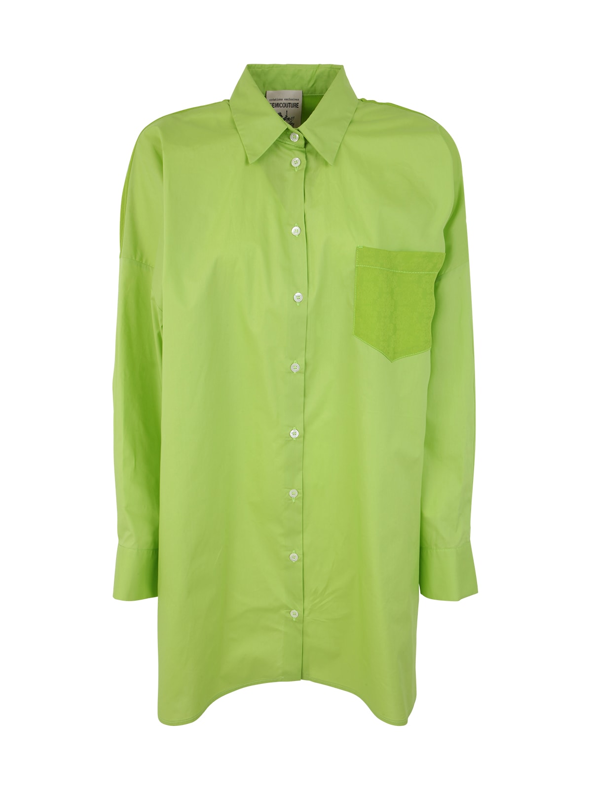 Semicouture "riednee" Long Sleeves Pullover In Chlorophyll