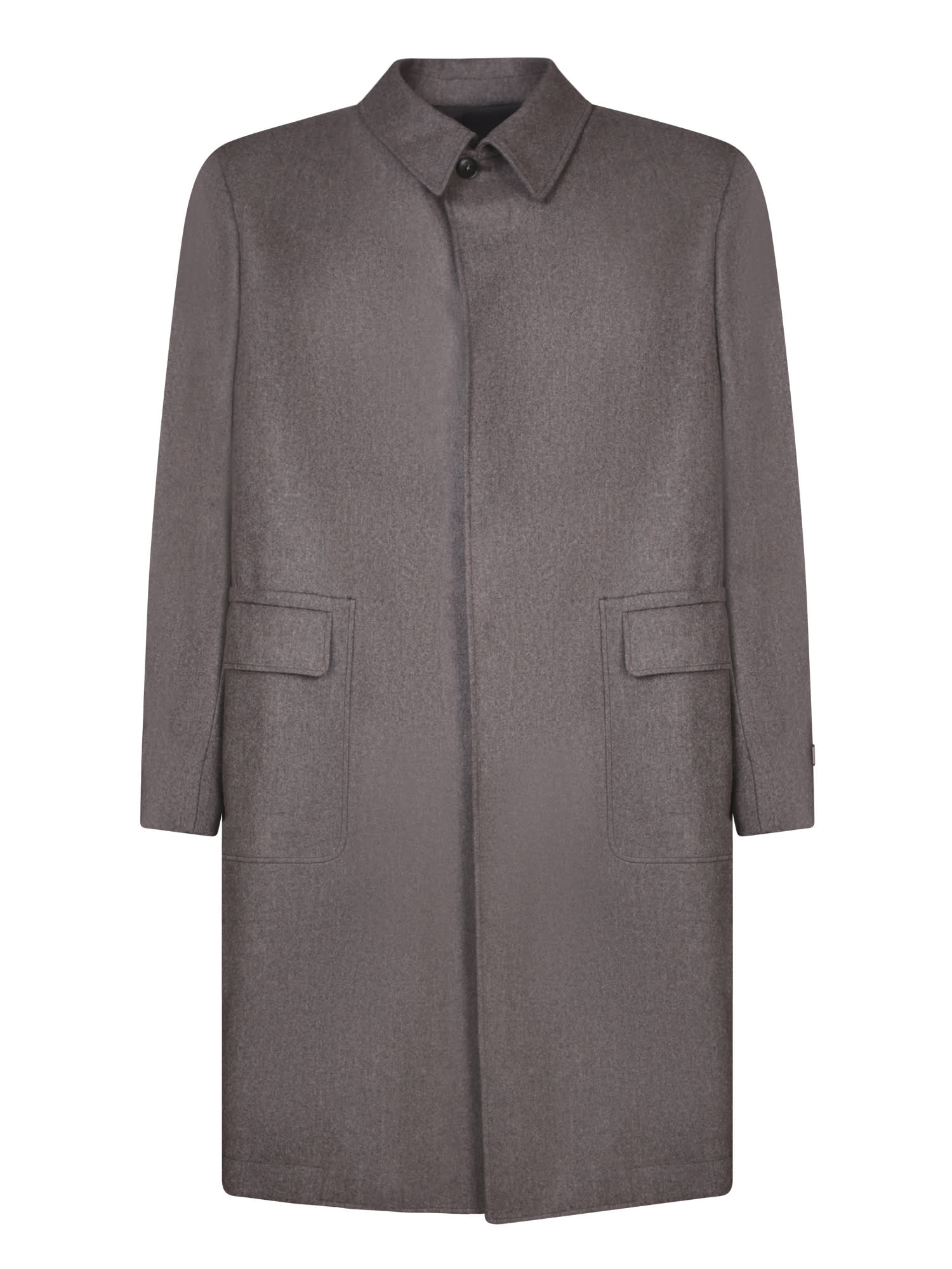 Wool And Cashmere Grey Green Coat