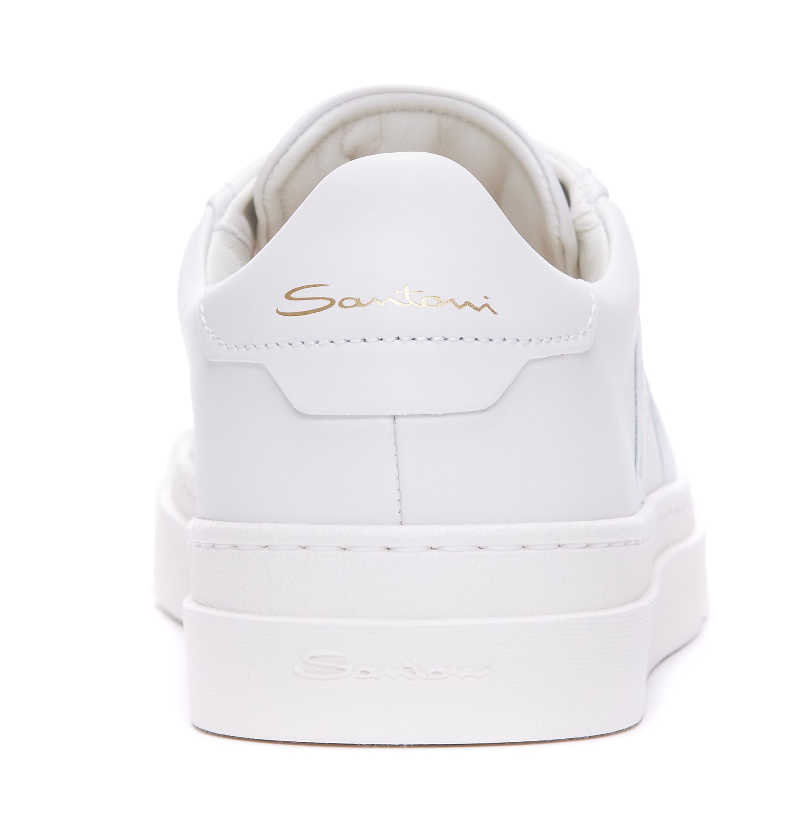 Shop Santoni Sneakers In White