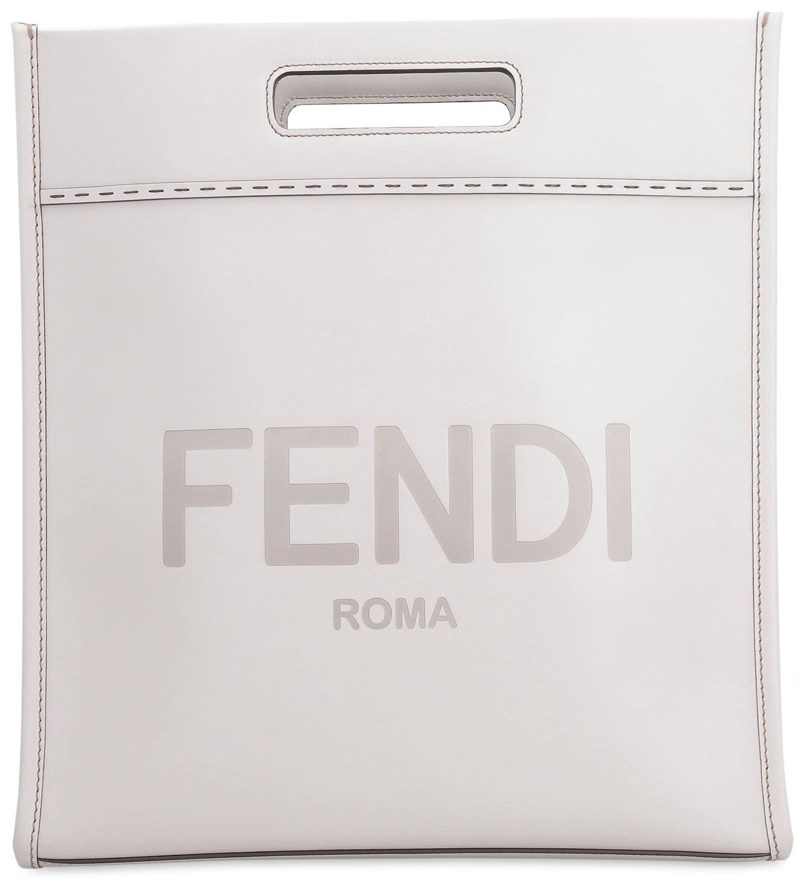 Fendi Roma Lettering Shopper Tote Bag