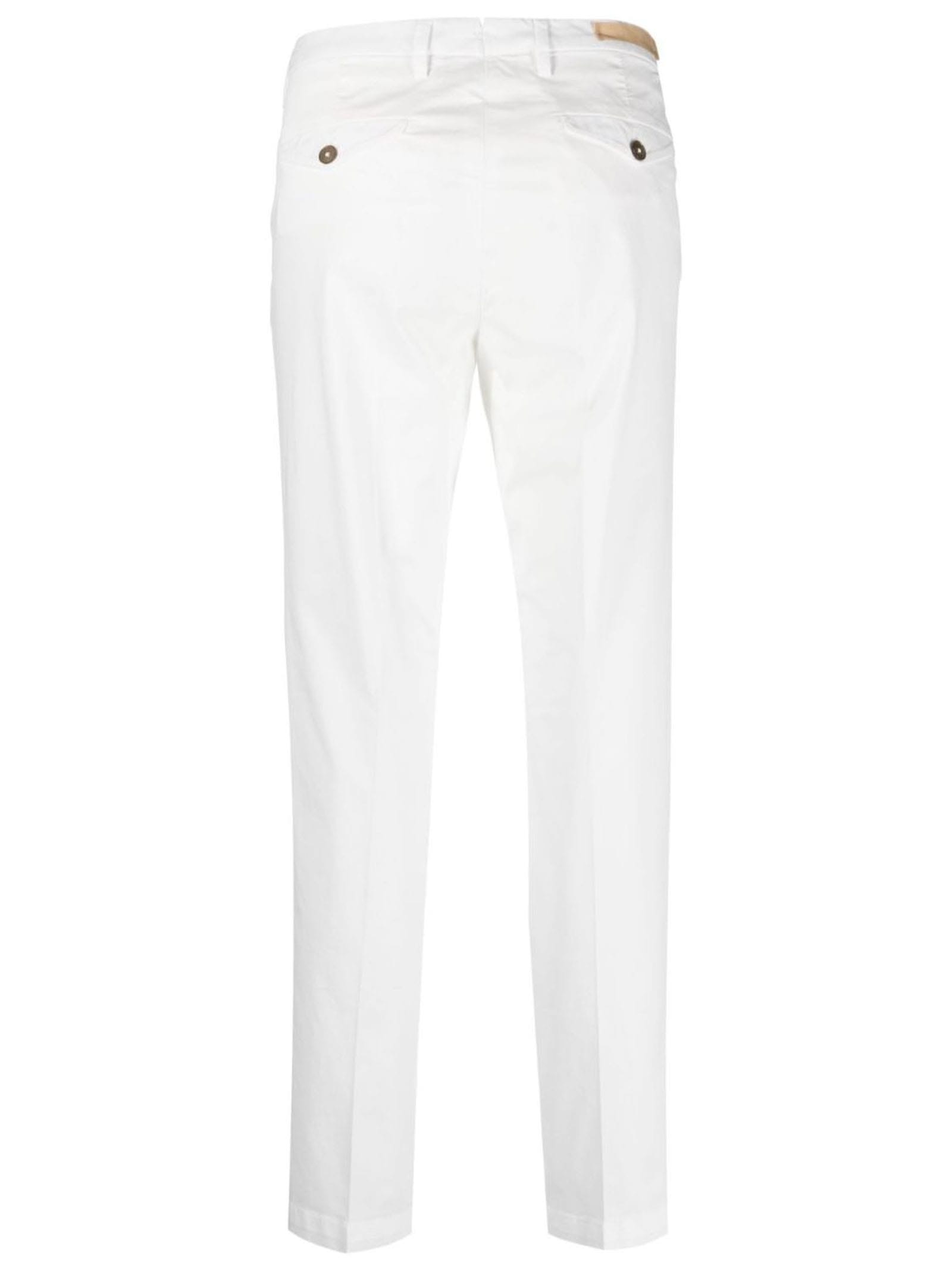 Shop Briglia 1949 White Cotton Trousers
