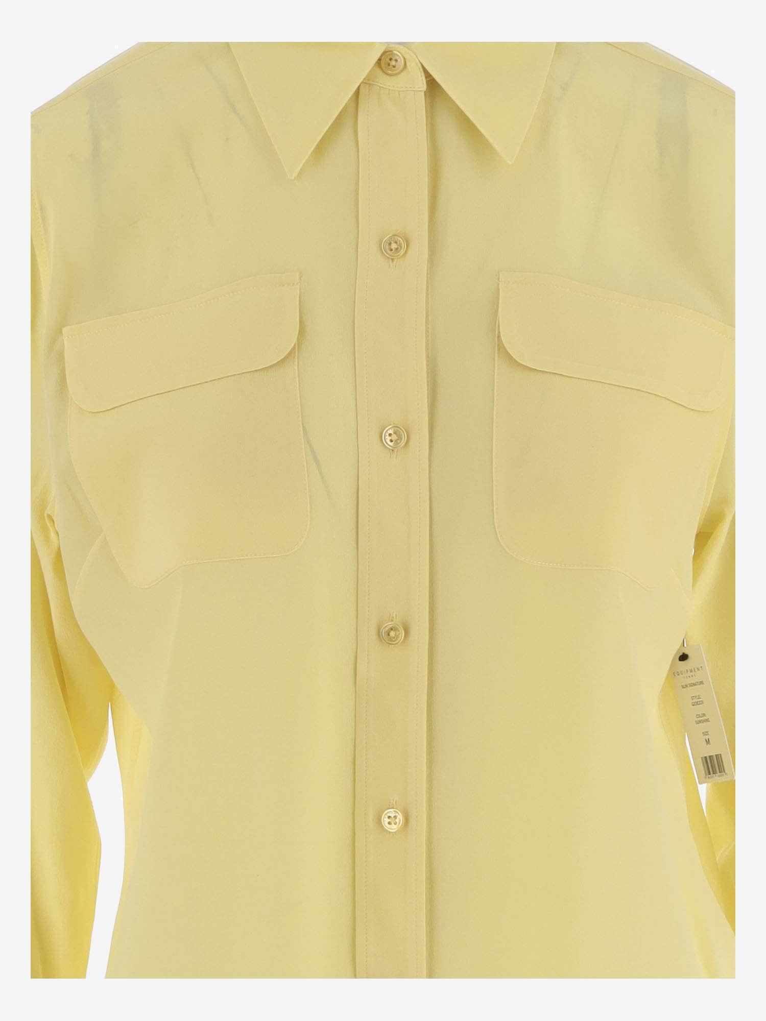 Shop Equipment Silk Shirt In Yellow