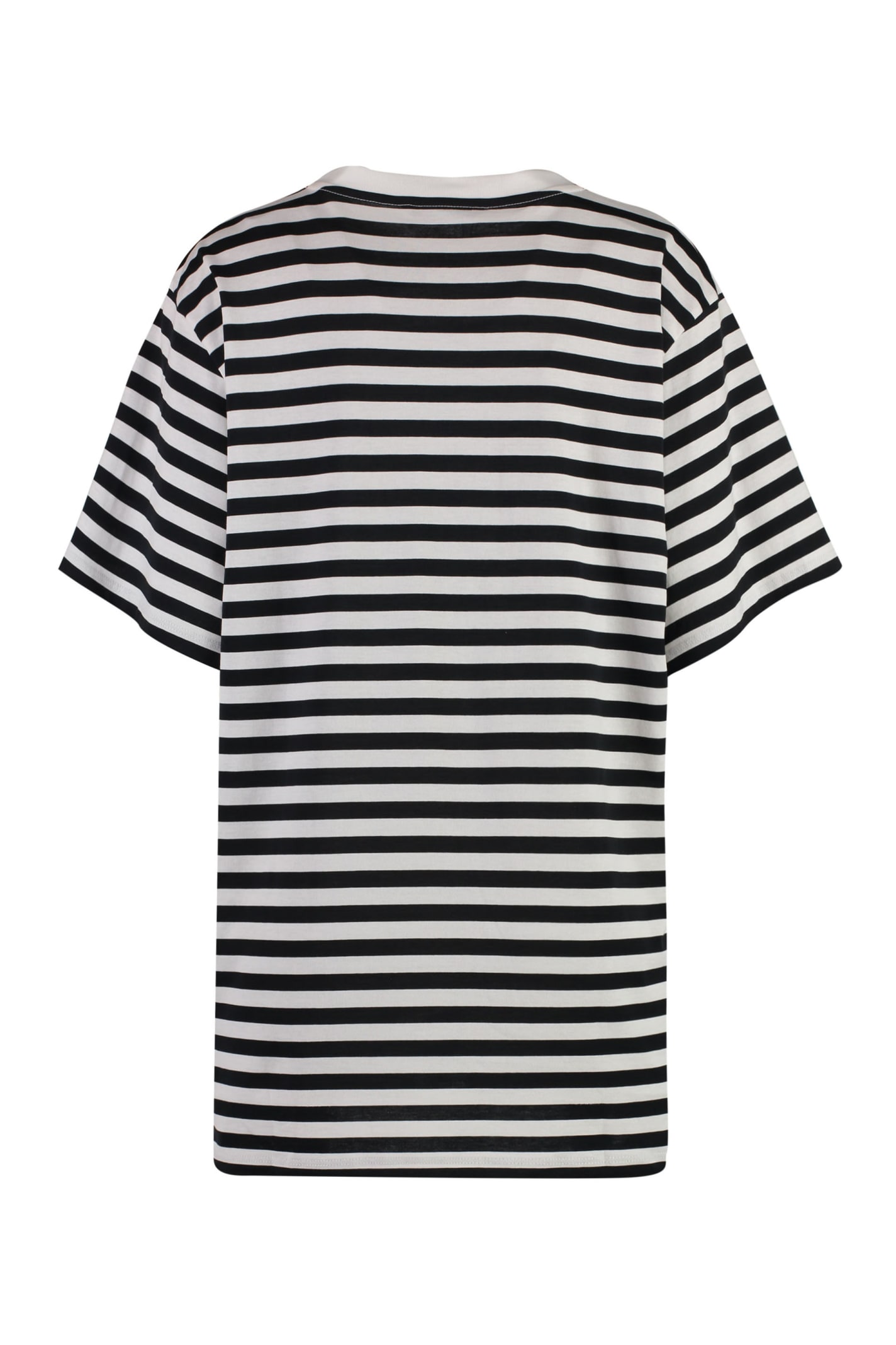 Max Mara Khaki Stripes Stars T-shirt In Multicolor