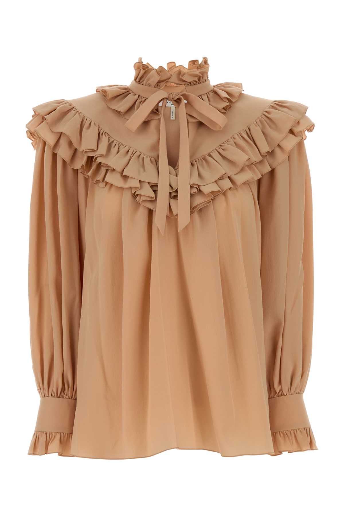Chloé Peach Silk Blouse
