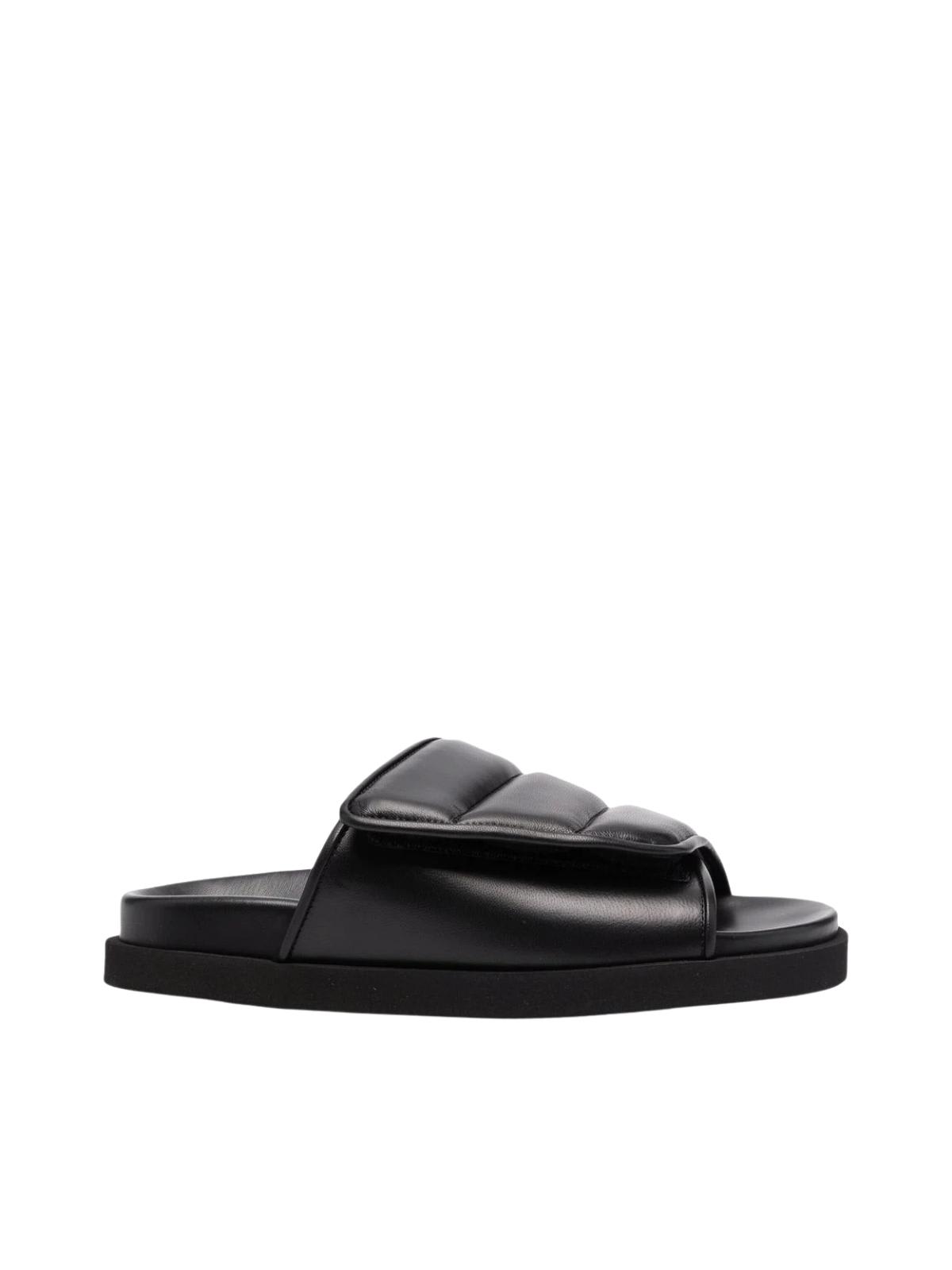 GIA BORGHINI GIA3 STITCHED PUFFY SLIPPER WITH VELCRO