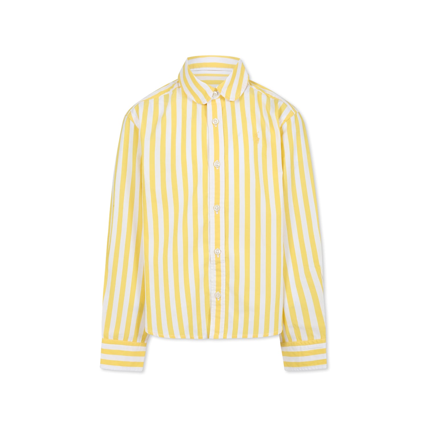 Polo Ralph Lauren Yellow Shirt For Boy With Horse In Yellow