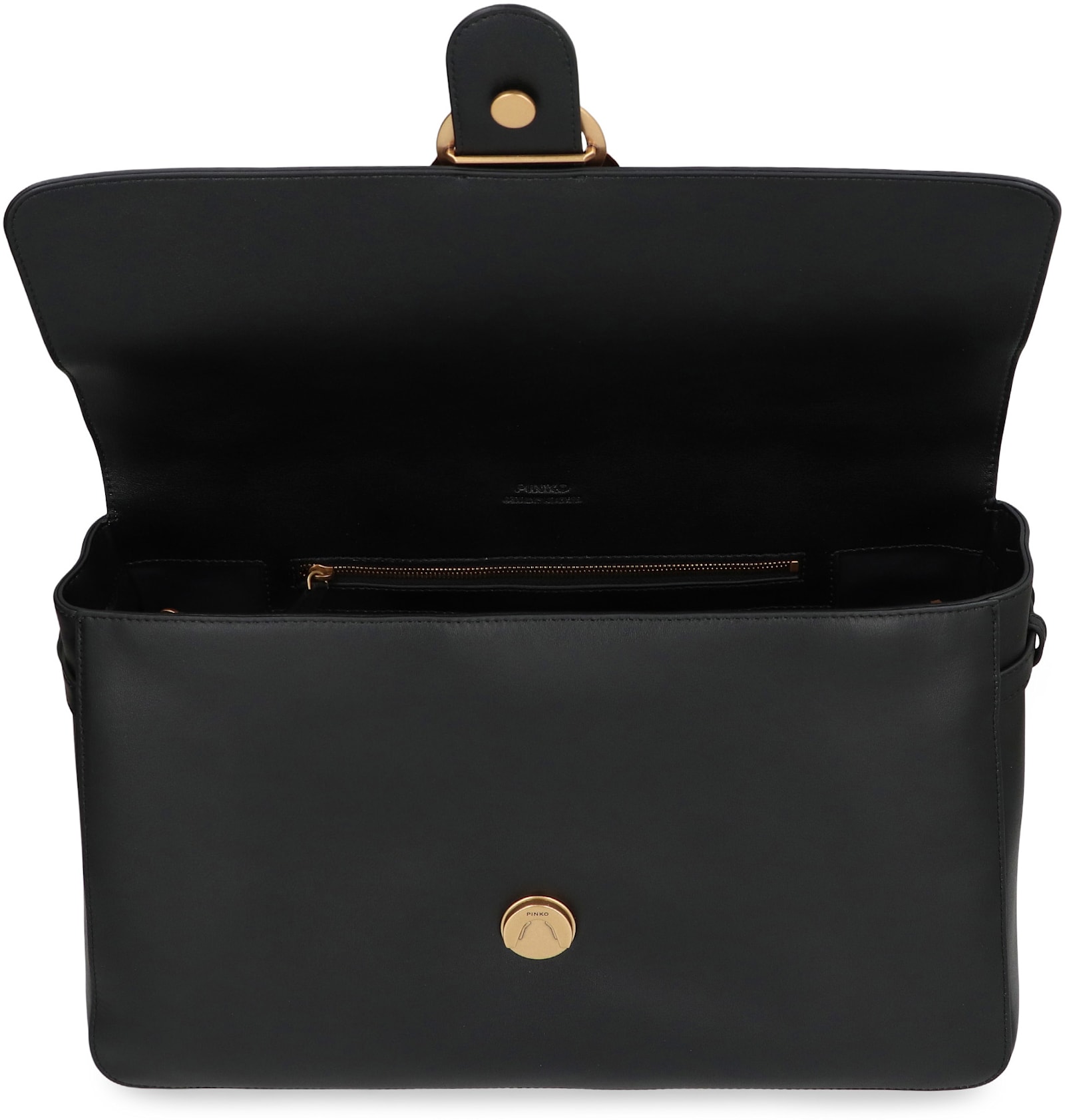 Pinko Maxi Love Bag Slouchy Shoulder Bag In Leather In Black