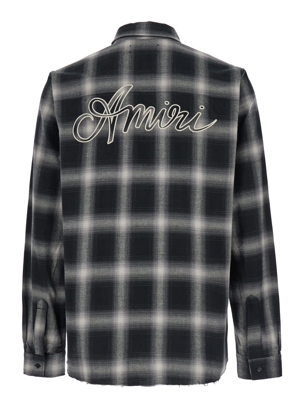 Shop Amiri Swirl Flannel Shirt In Black