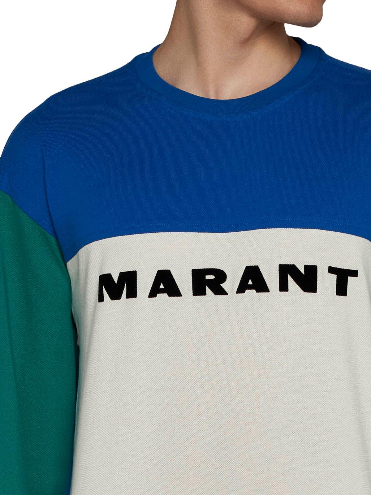 Shop Isabel Marant Aftone Crewneck Sweatshirt In Green