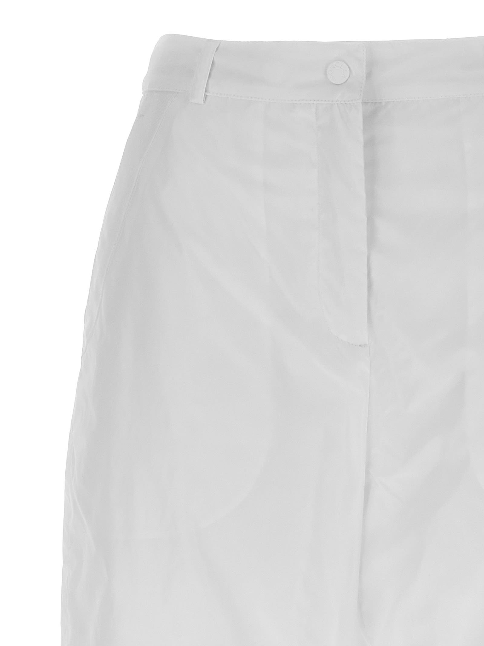 Moncler Nylon Pants Drawstring Hems In White